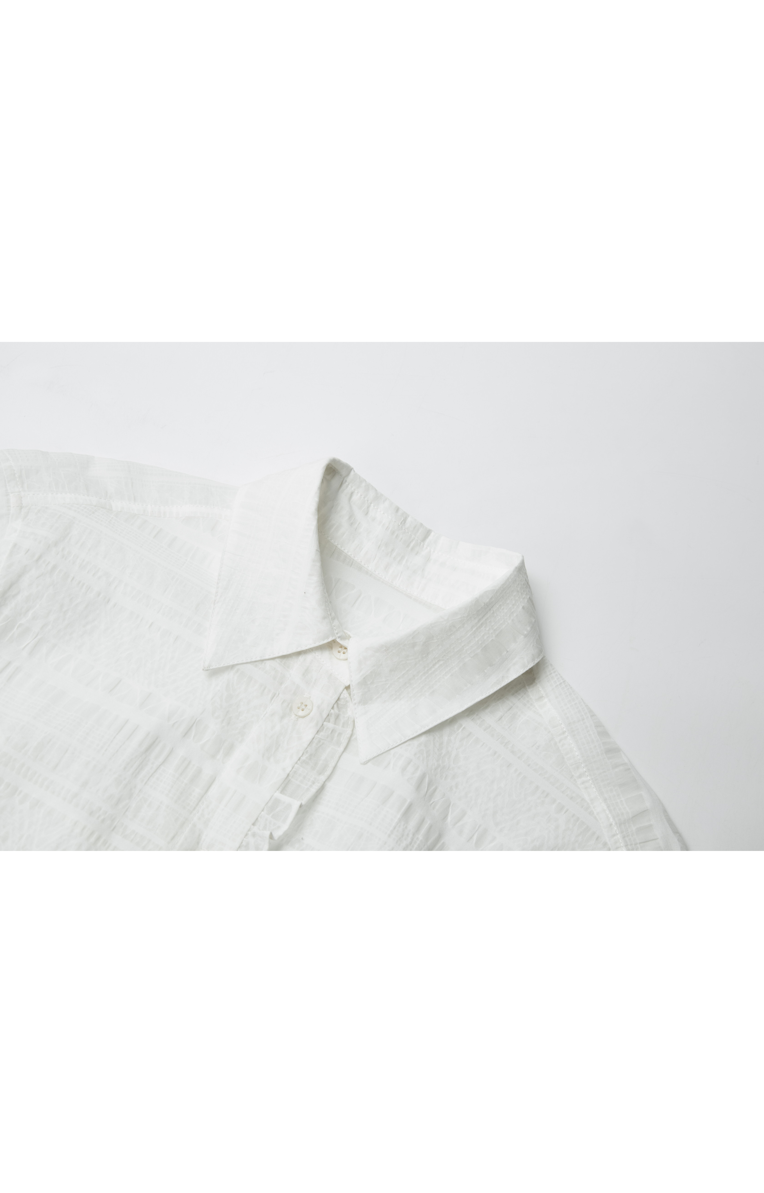 LACE MIX SHEER SHIRT