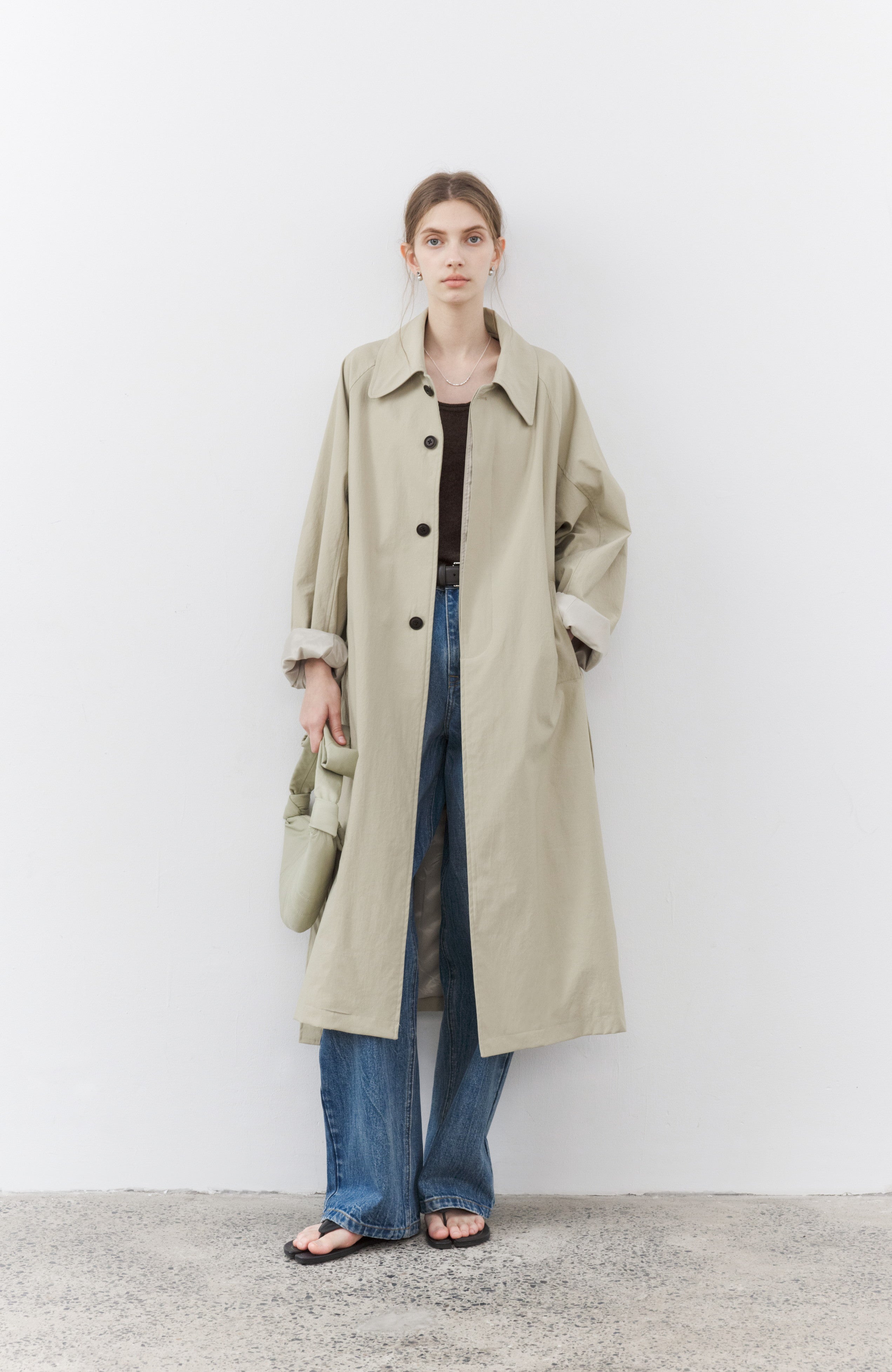 NATURAL CLASSICAL LONG TRENCH