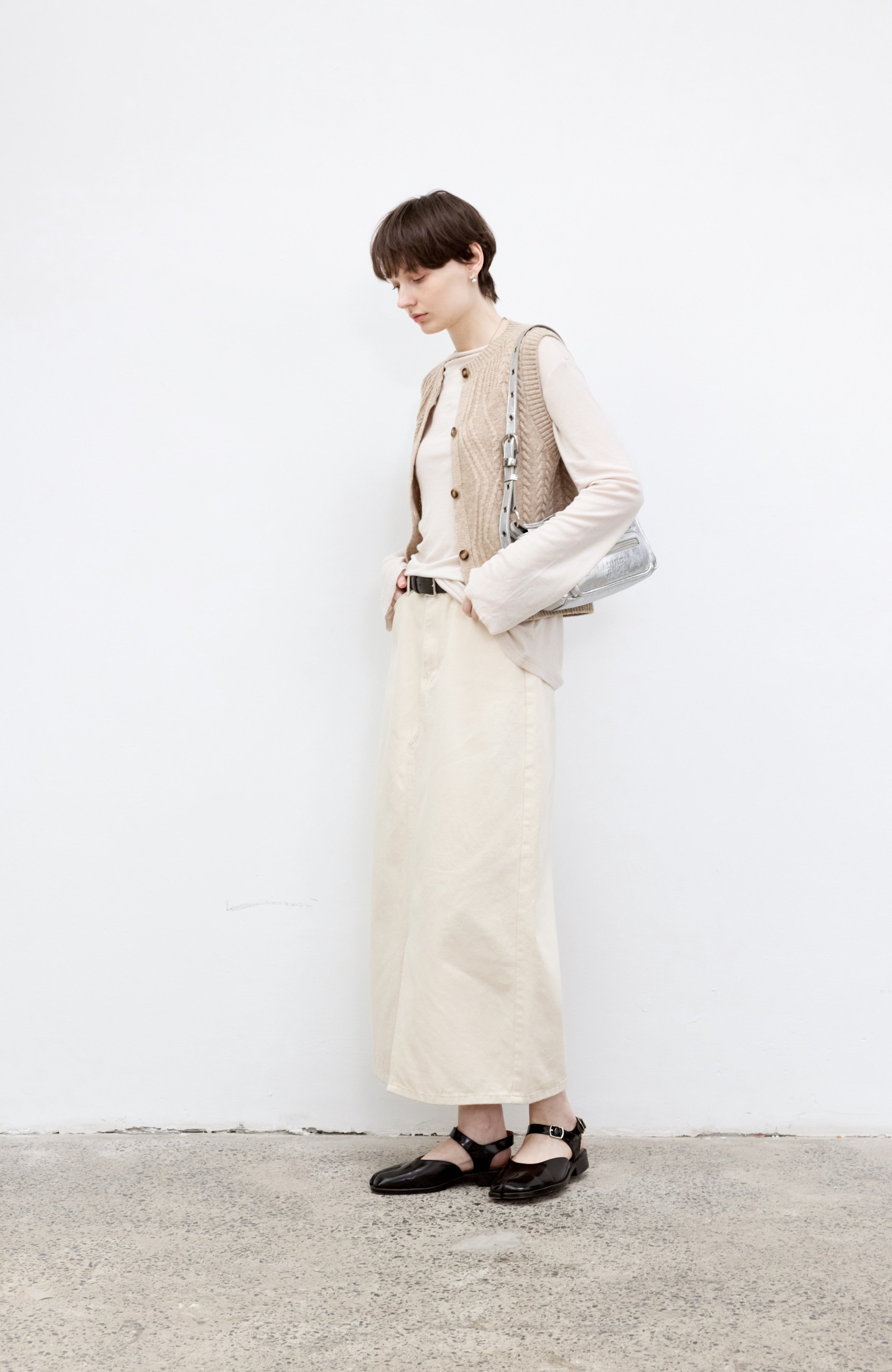 BOAT NECK DRAPE TOP / ボートネックドレープトップ