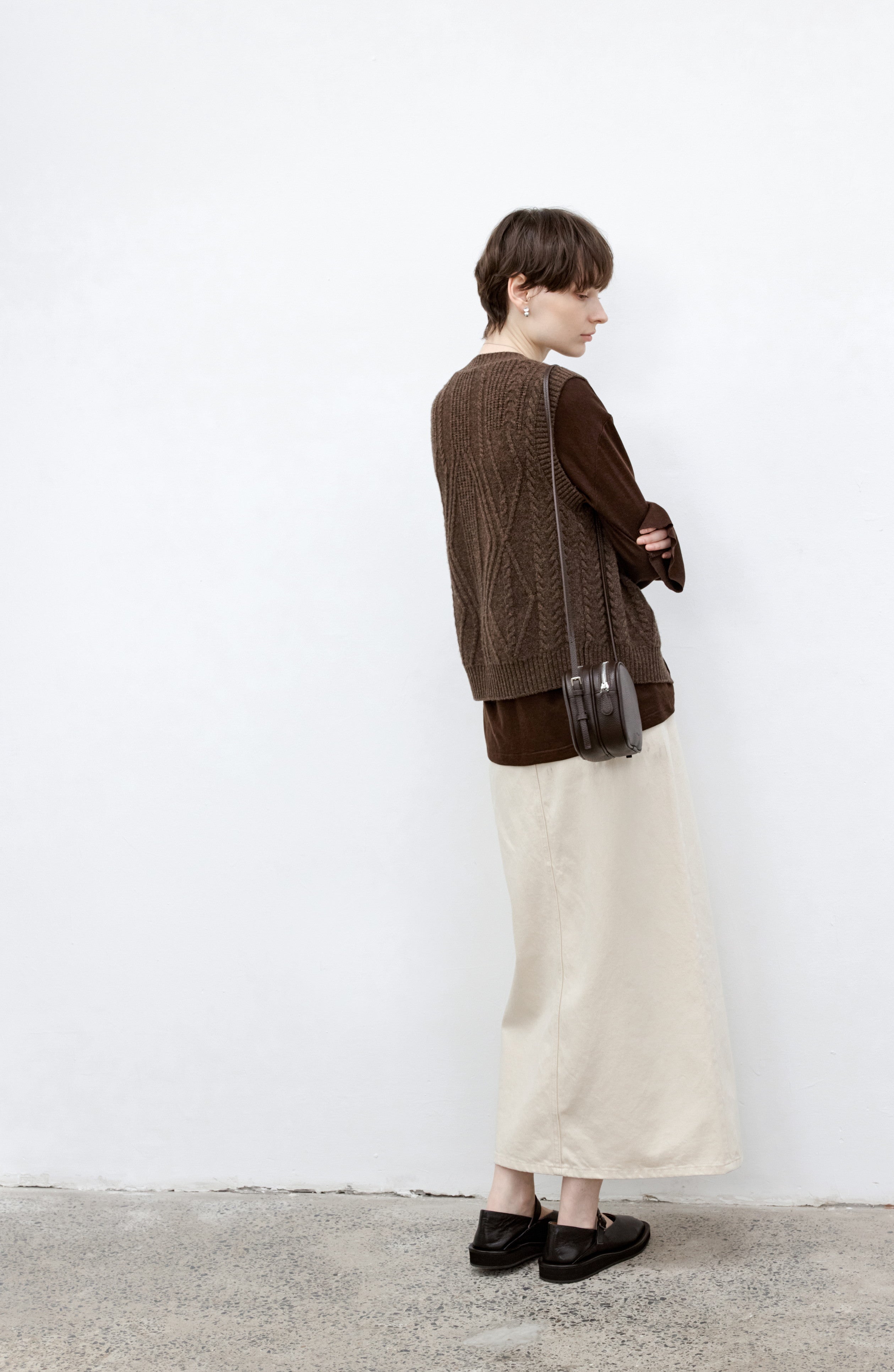 BOAT NECK DRAPE TOP / ボートネックドレープトップ