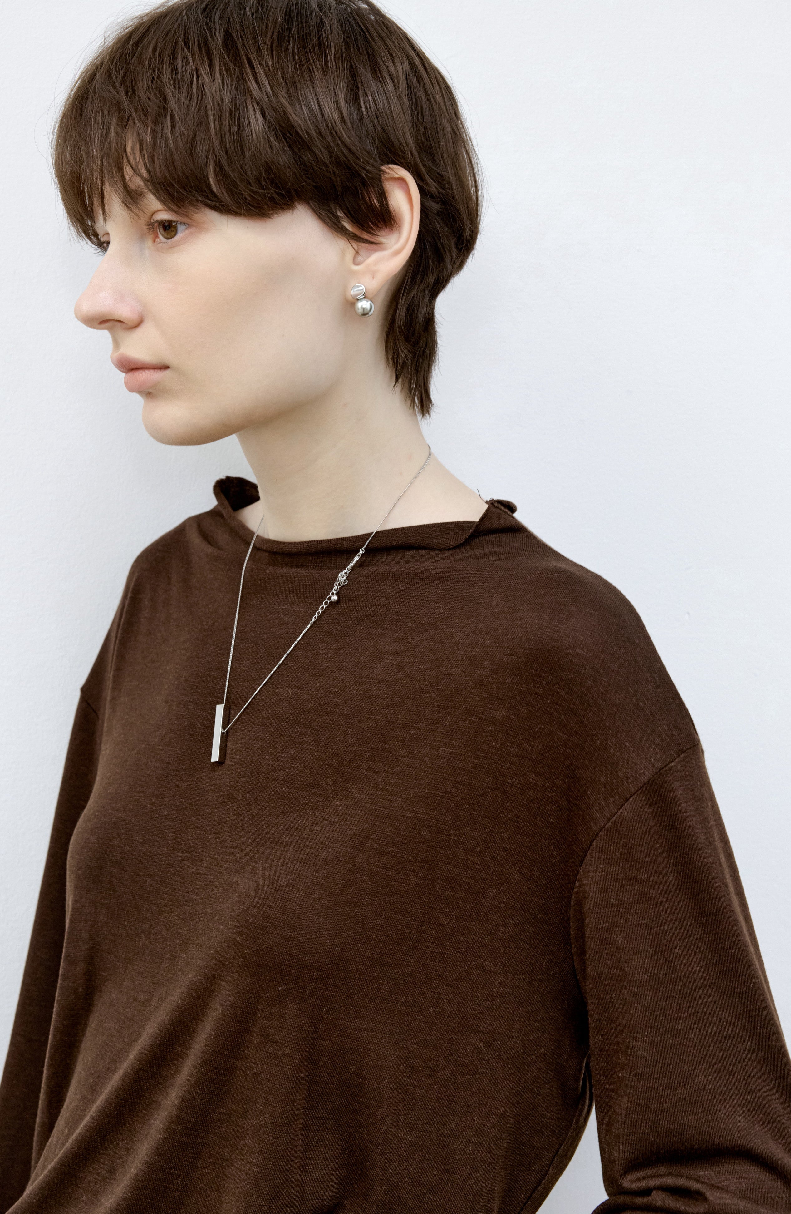 BOAT NECK DRAPE TOP / ボートネックドレープトップ