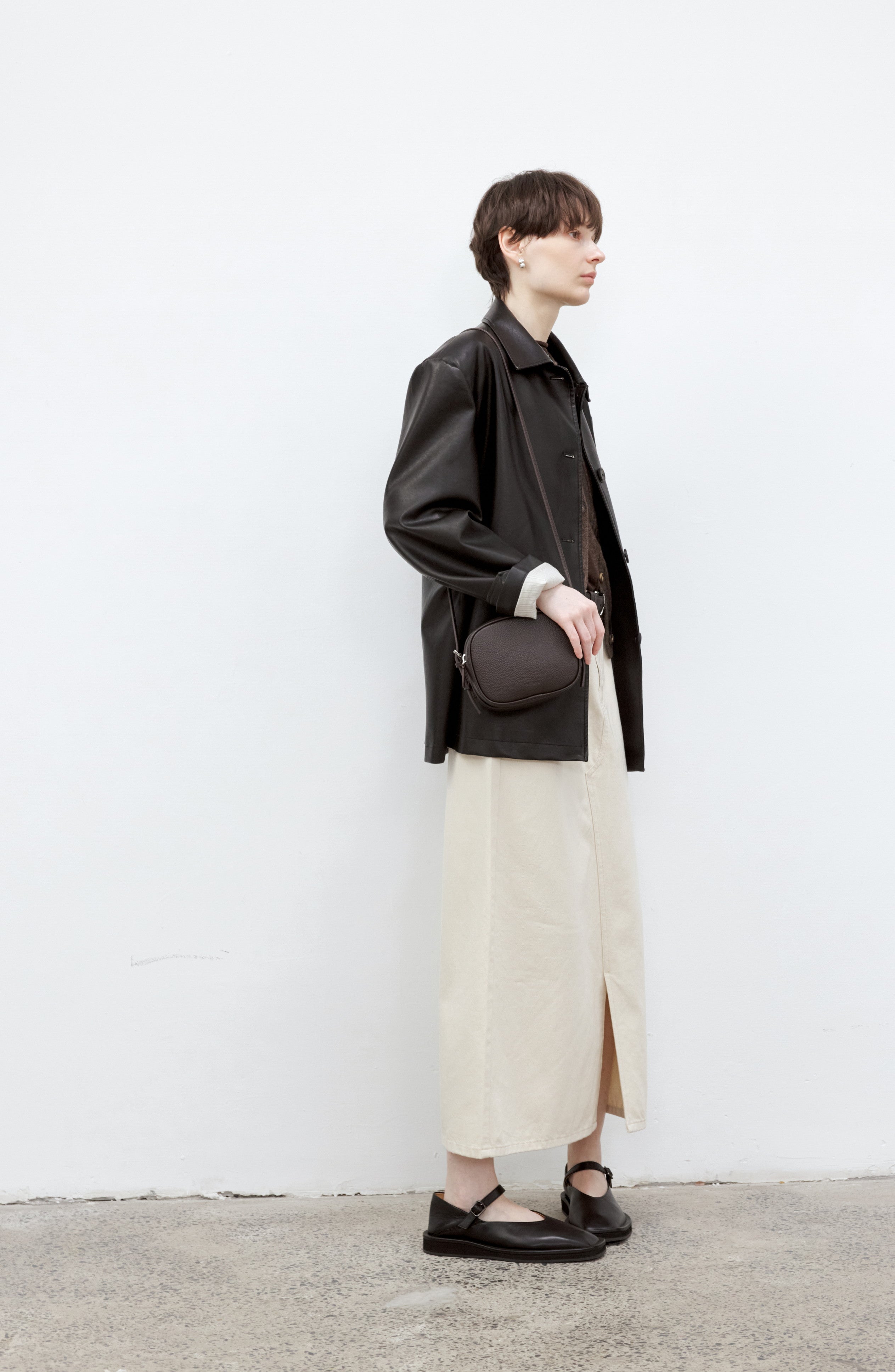 BOAT NECK DRAPE TOP / ボートネックドレープトップ