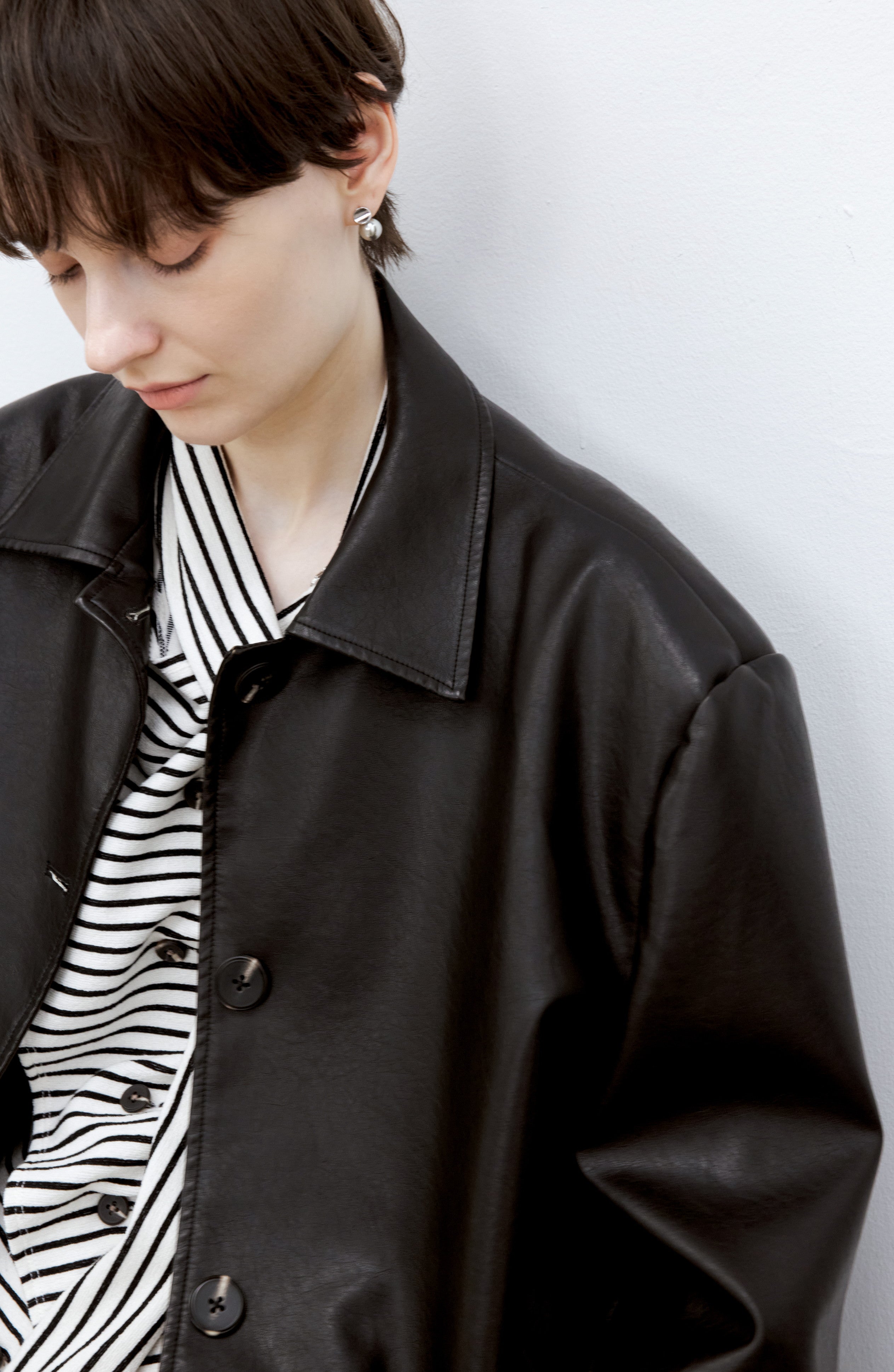 FLARE CROSS STRIPED SHIRT / フレアクロスストライプシャツ