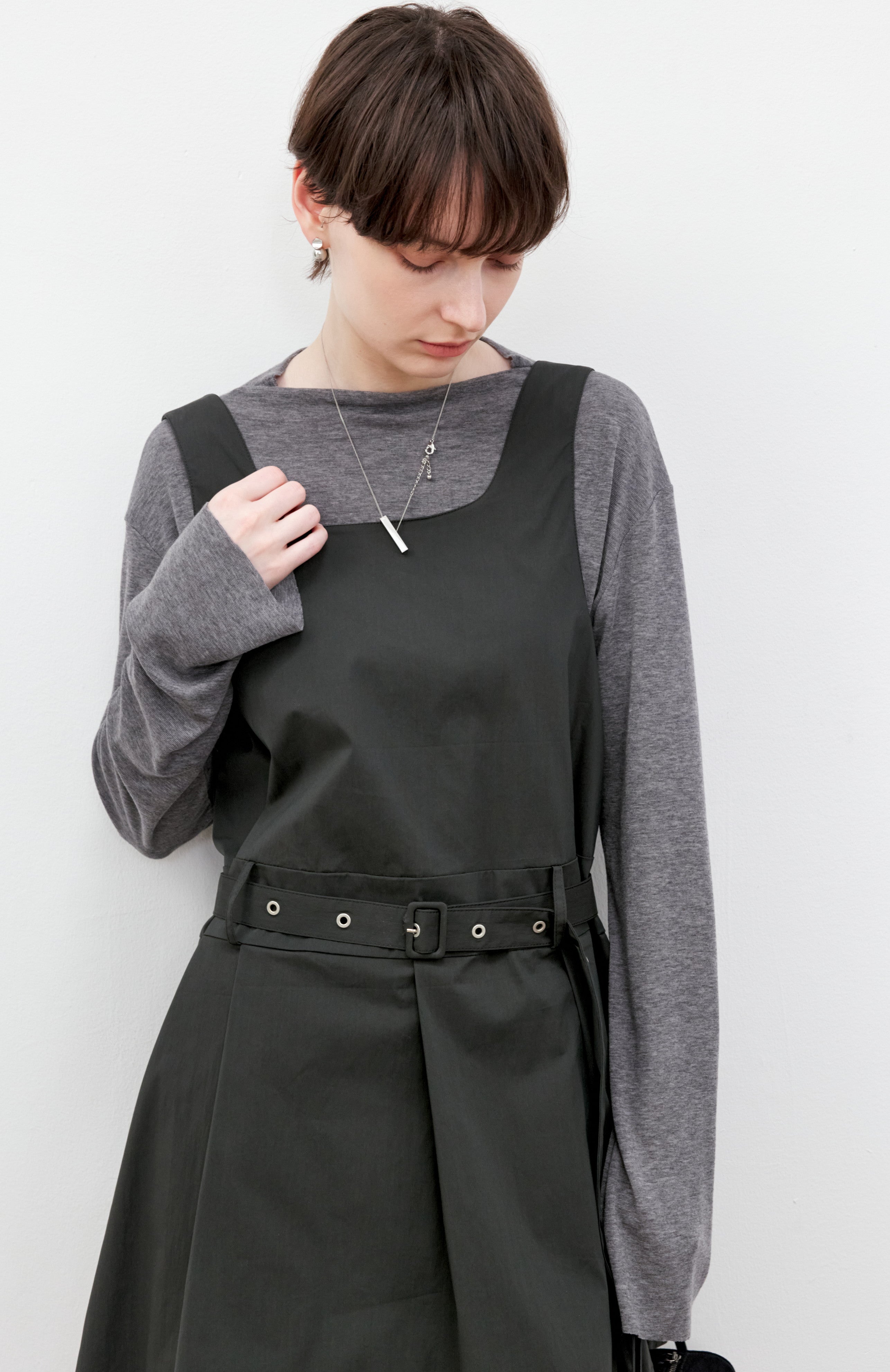 BOAT NECK DRAPE TOP / ボートネックドレープトップ