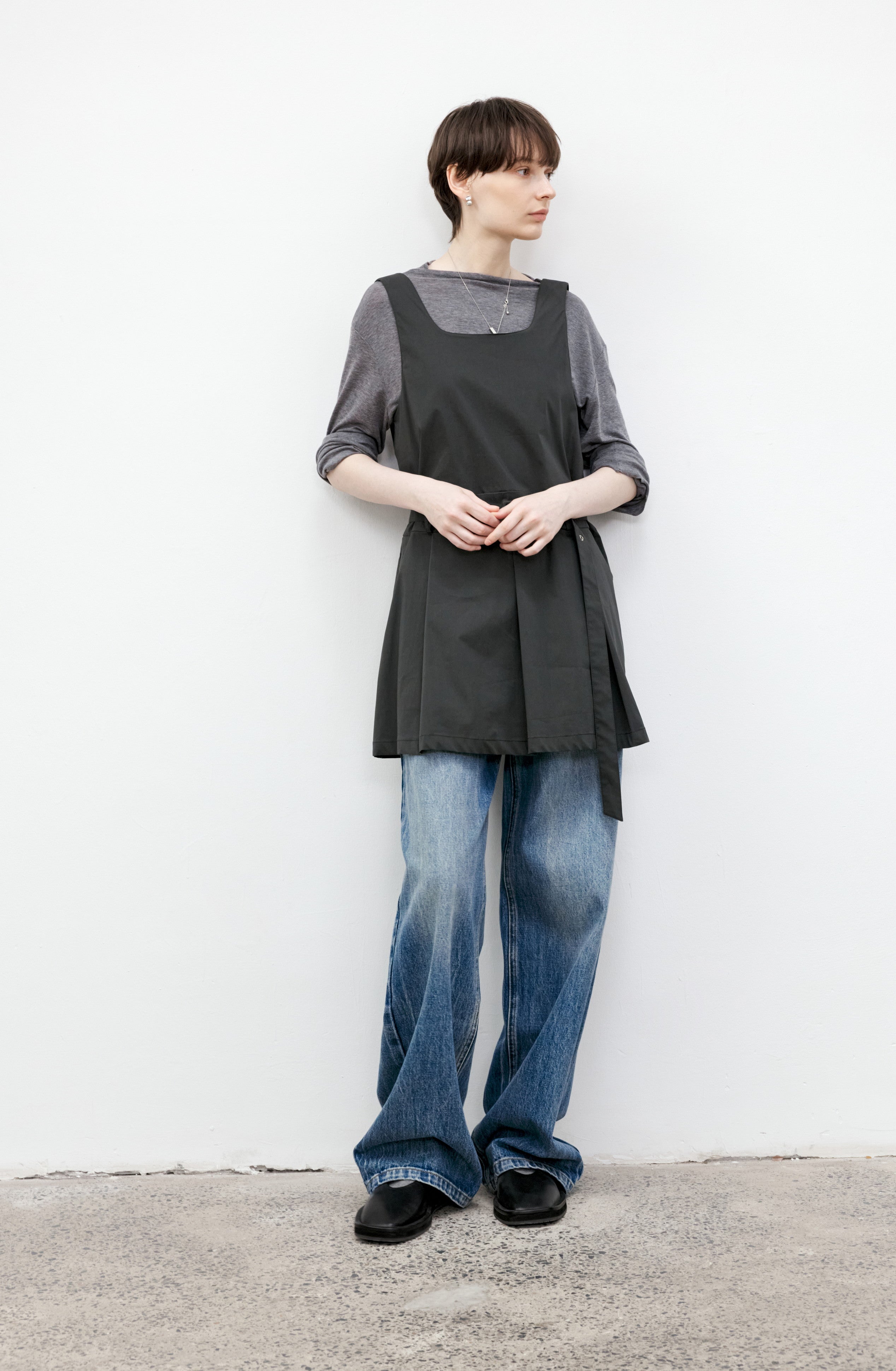 BOAT NECK DRAPE TOP / ボートネックドレープトップ