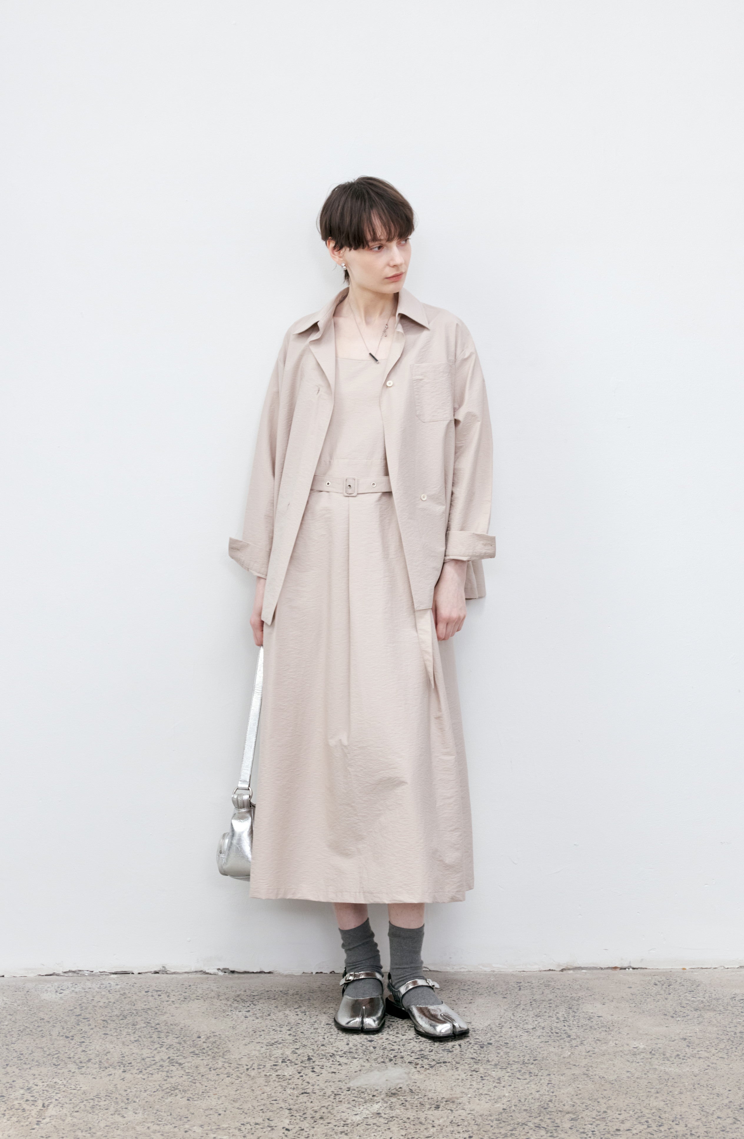 ASYMMETRIC WRINKLE COLOR SHIRT / アシンメトリーリンクルカラーシャツ