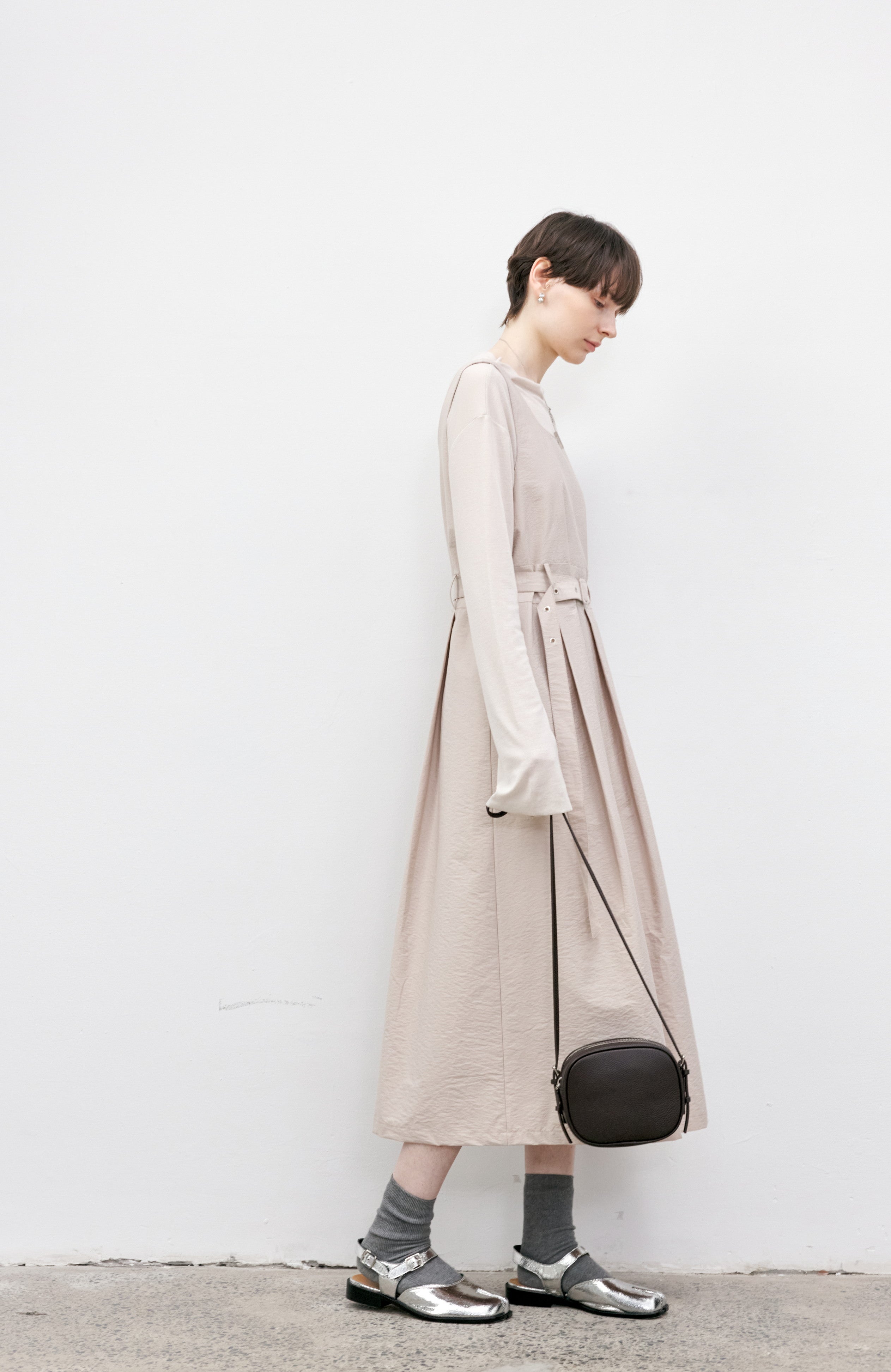 BOAT NECK DRAPE TOP / ボートネックドレープトップ