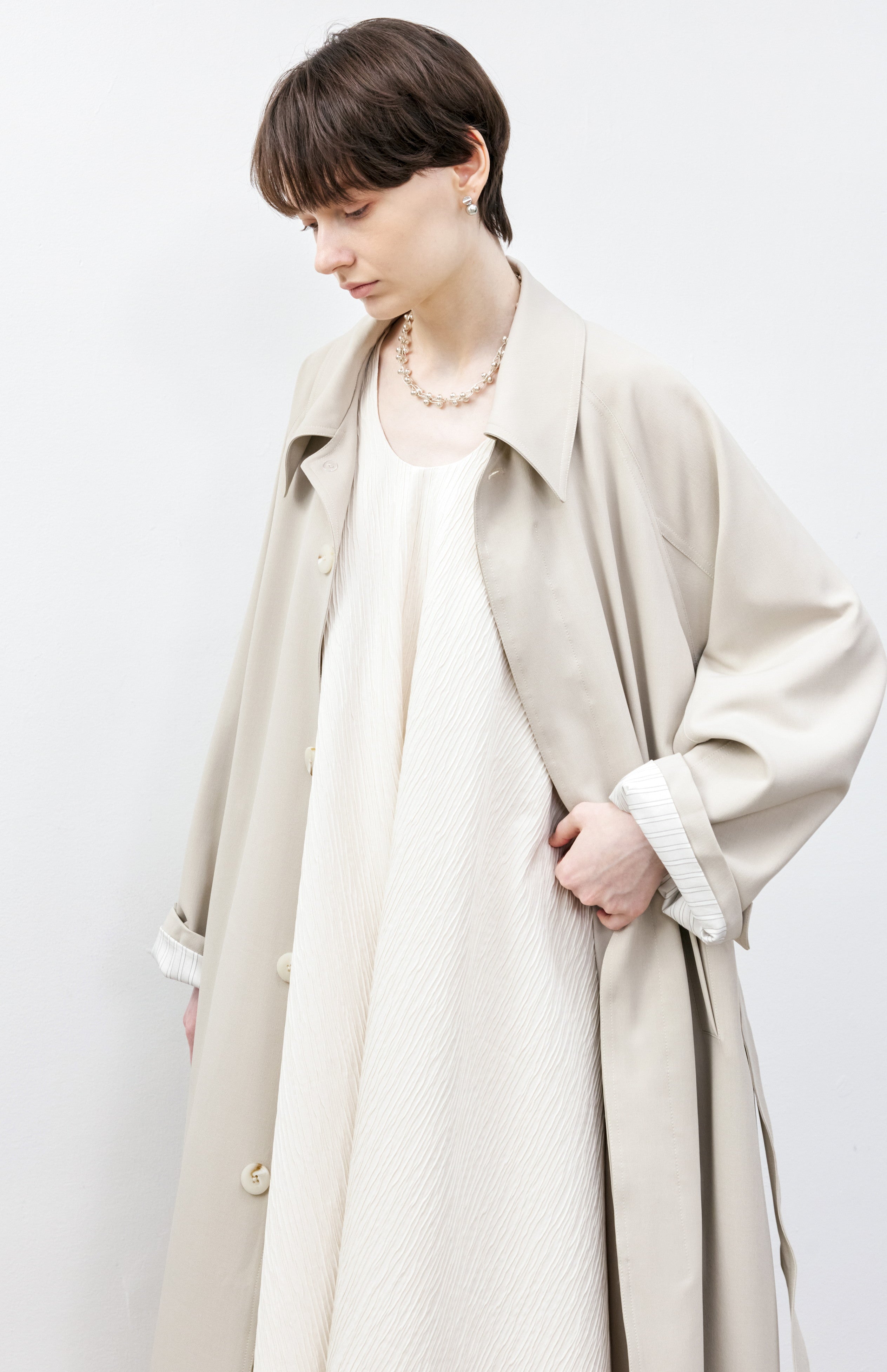 CUFF STRIPE PALE TRENCH / カフストライプペールトレンチ