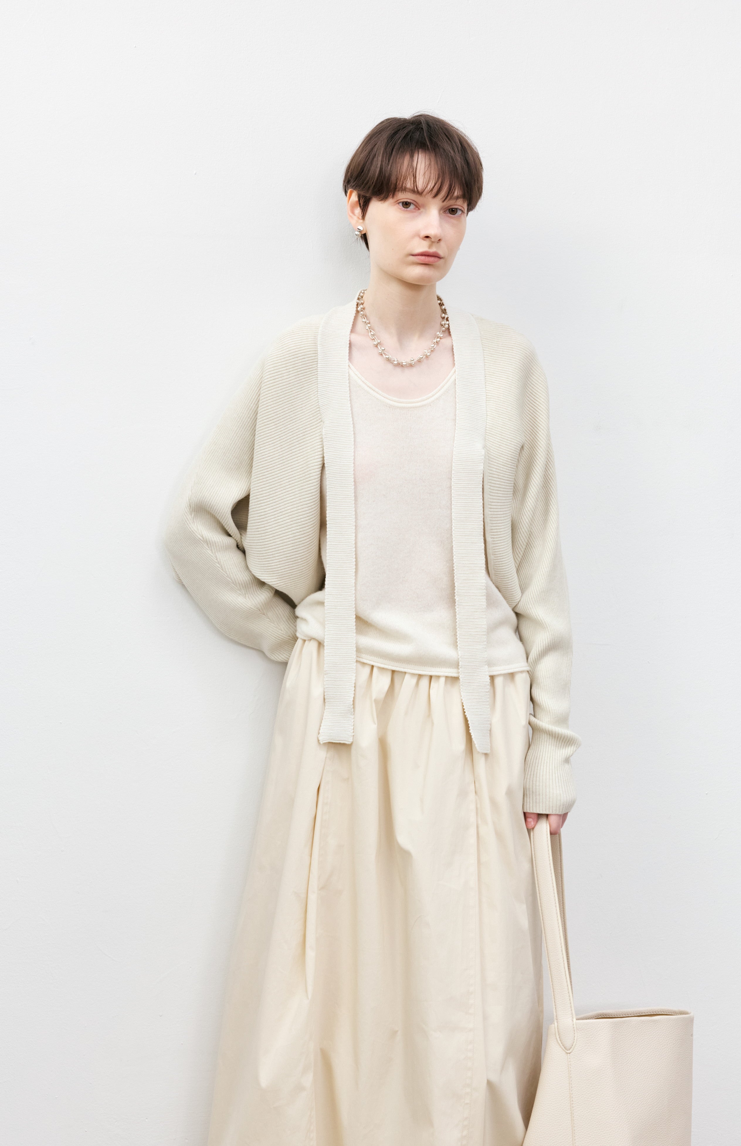 RIB KNIT BOLERO CARDIGAN / リブニットボレロカーディガン