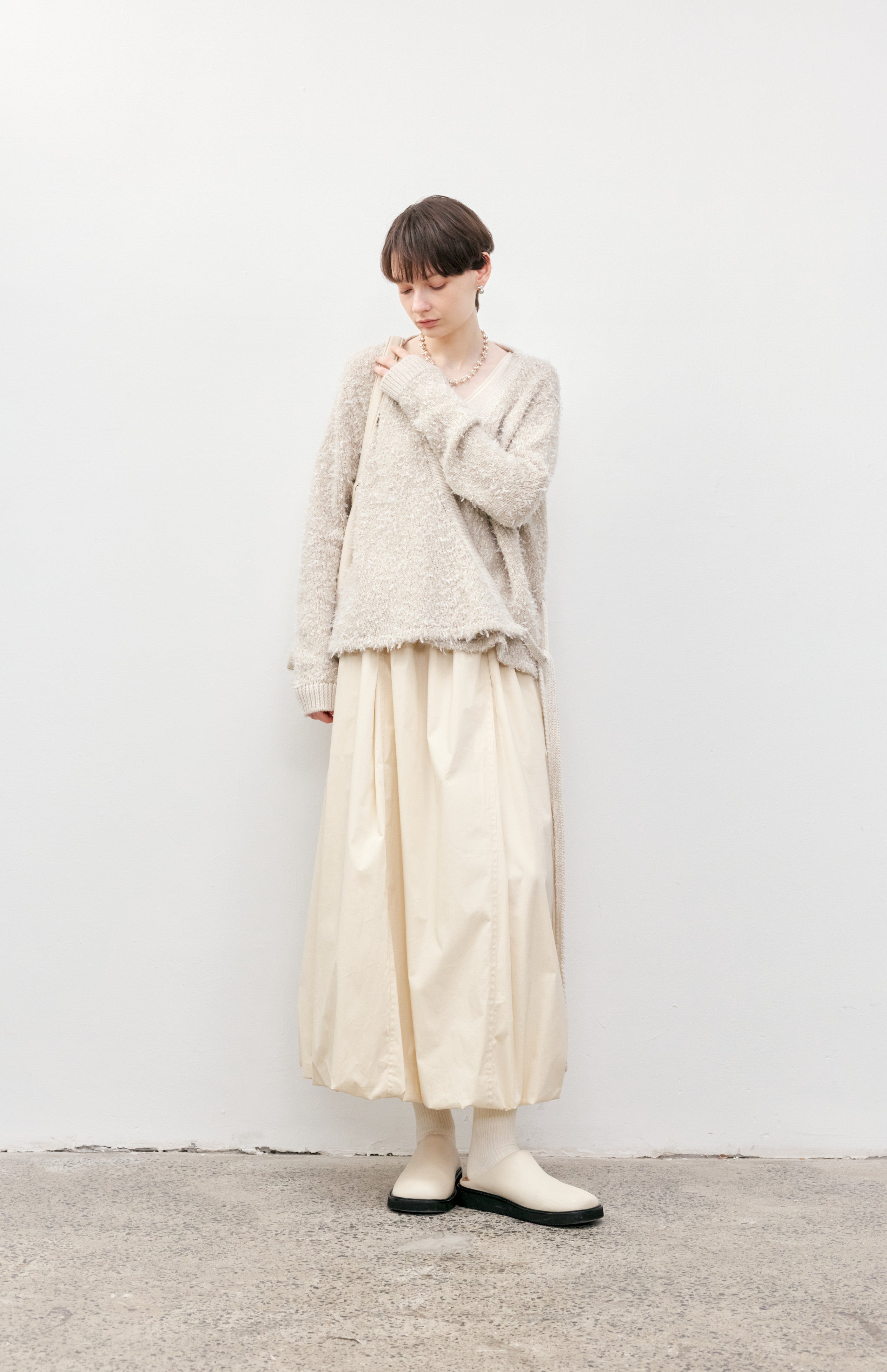 HEM BALLOON PLEAT SKIRT / ヘムバルーンプリーツスカート