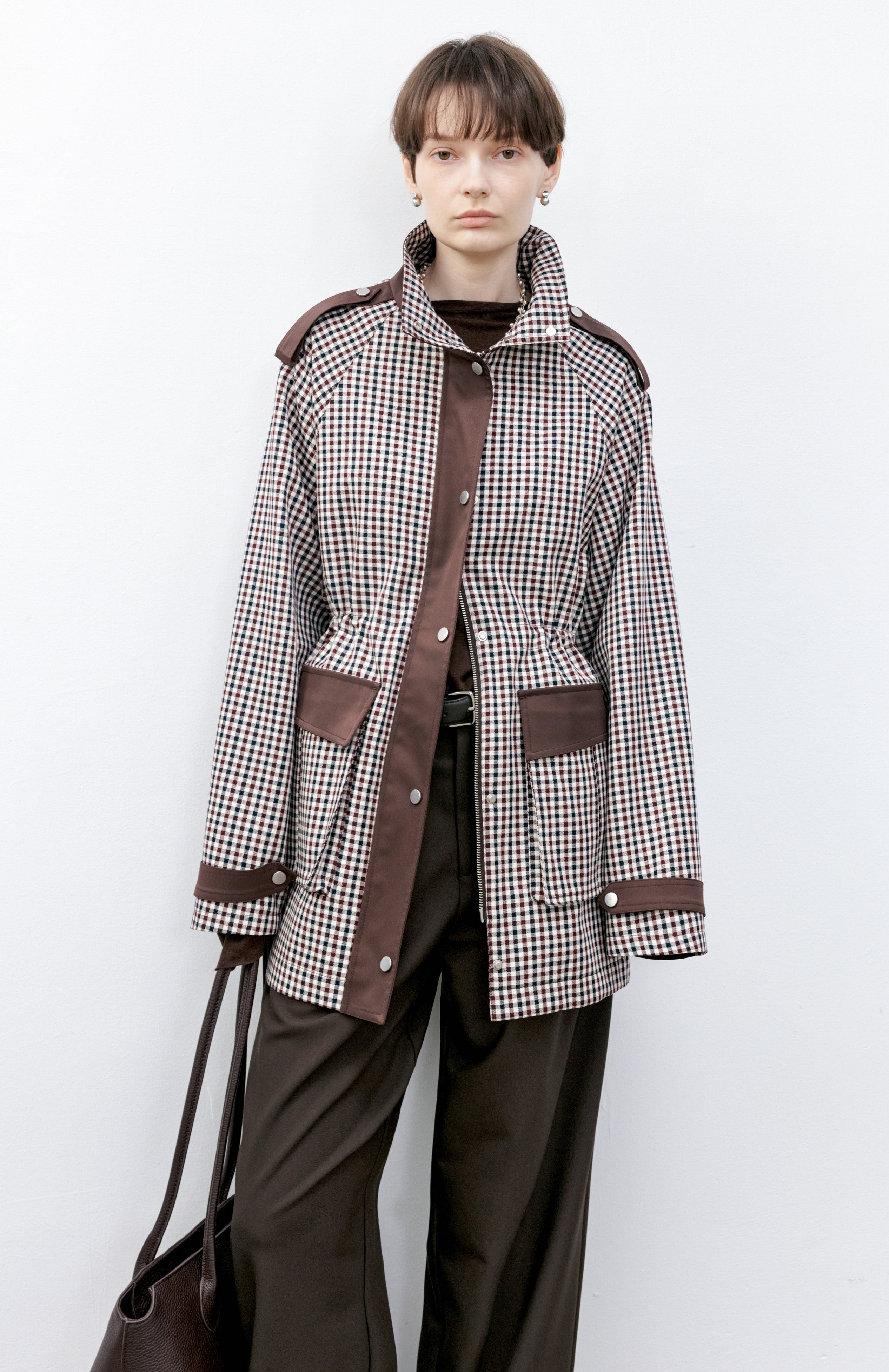 CLASSIC PLAID MIDDLE TRENCH / クラシカルチェックミドルトレンチ