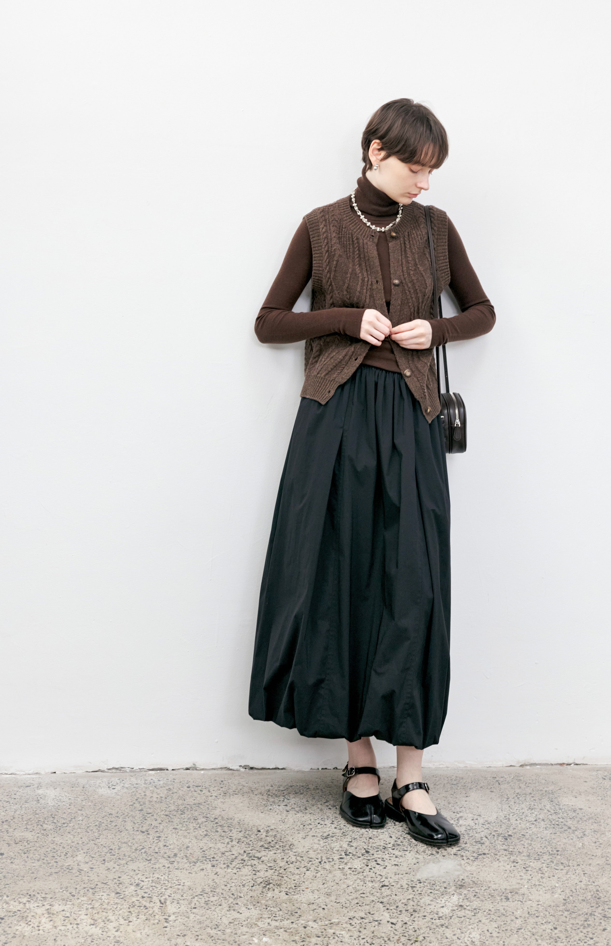 HEM BALLOON PLEAT SKIRT / ヘムバルーンプリーツスカート