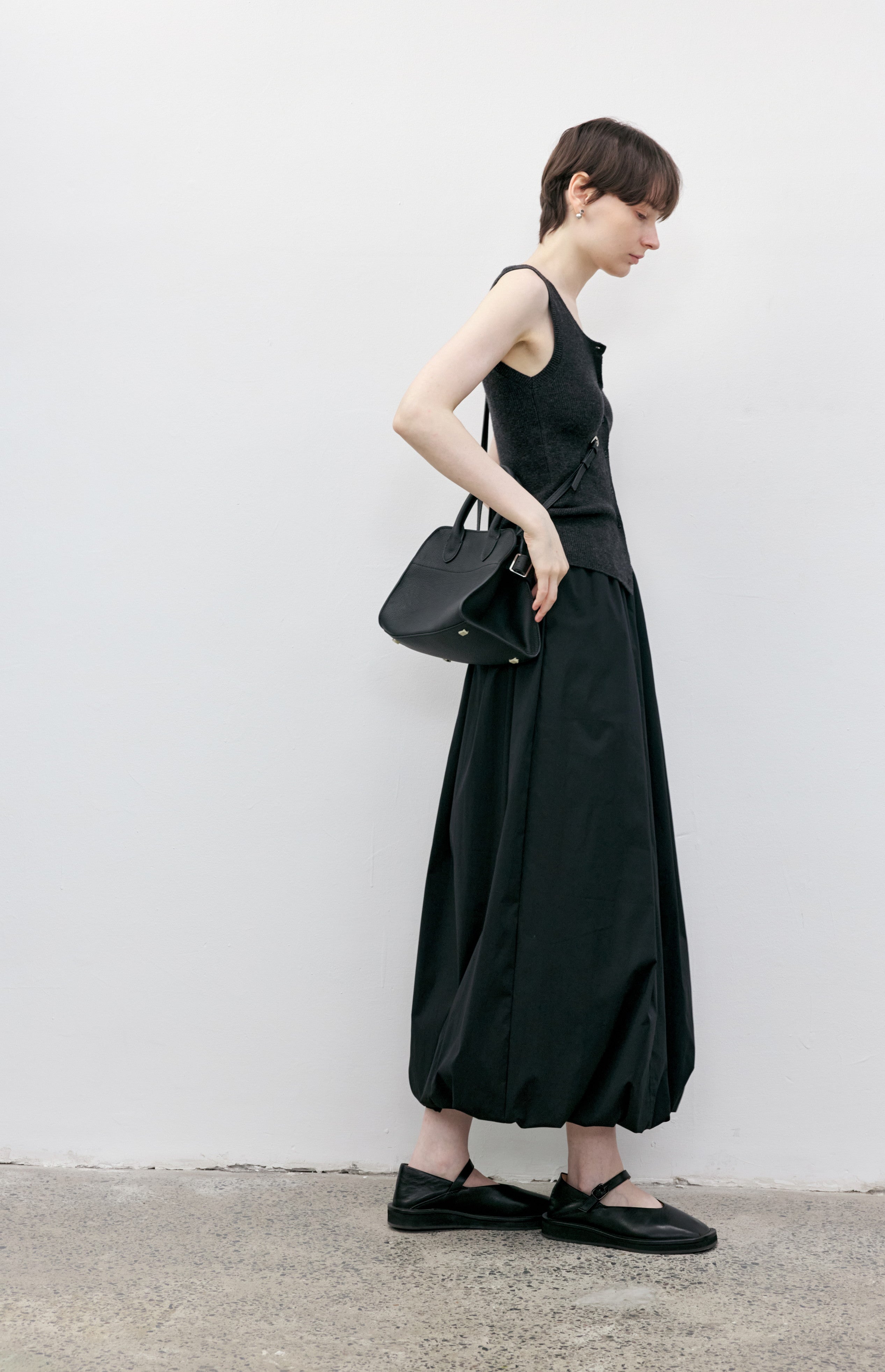 HEM BALLOON PLEAT SKIRT / ヘムバルーンプリーツスカート