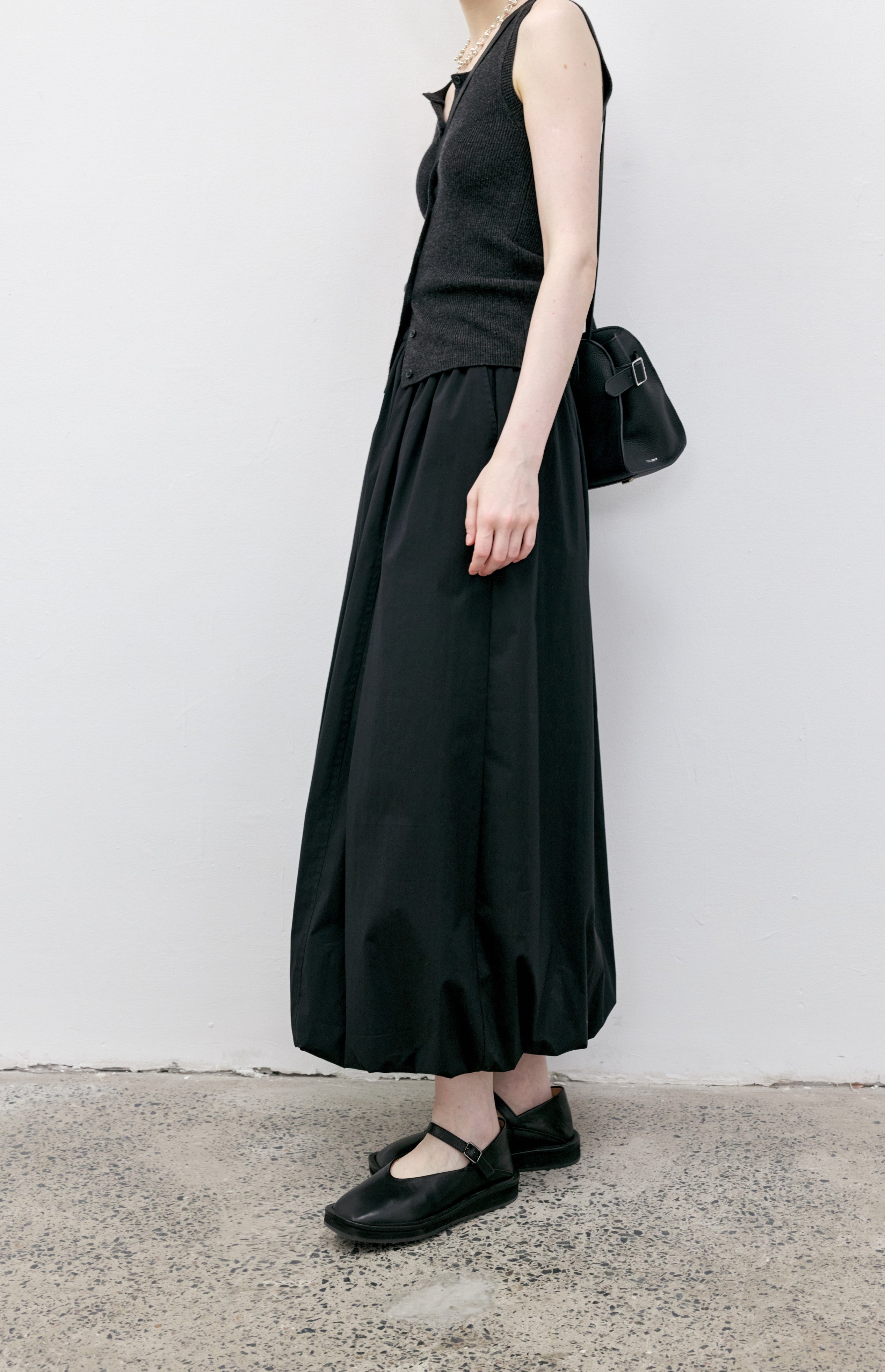 HEM BALLOON PLEAT SKIRT / ヘムバルーンプリーツスカート