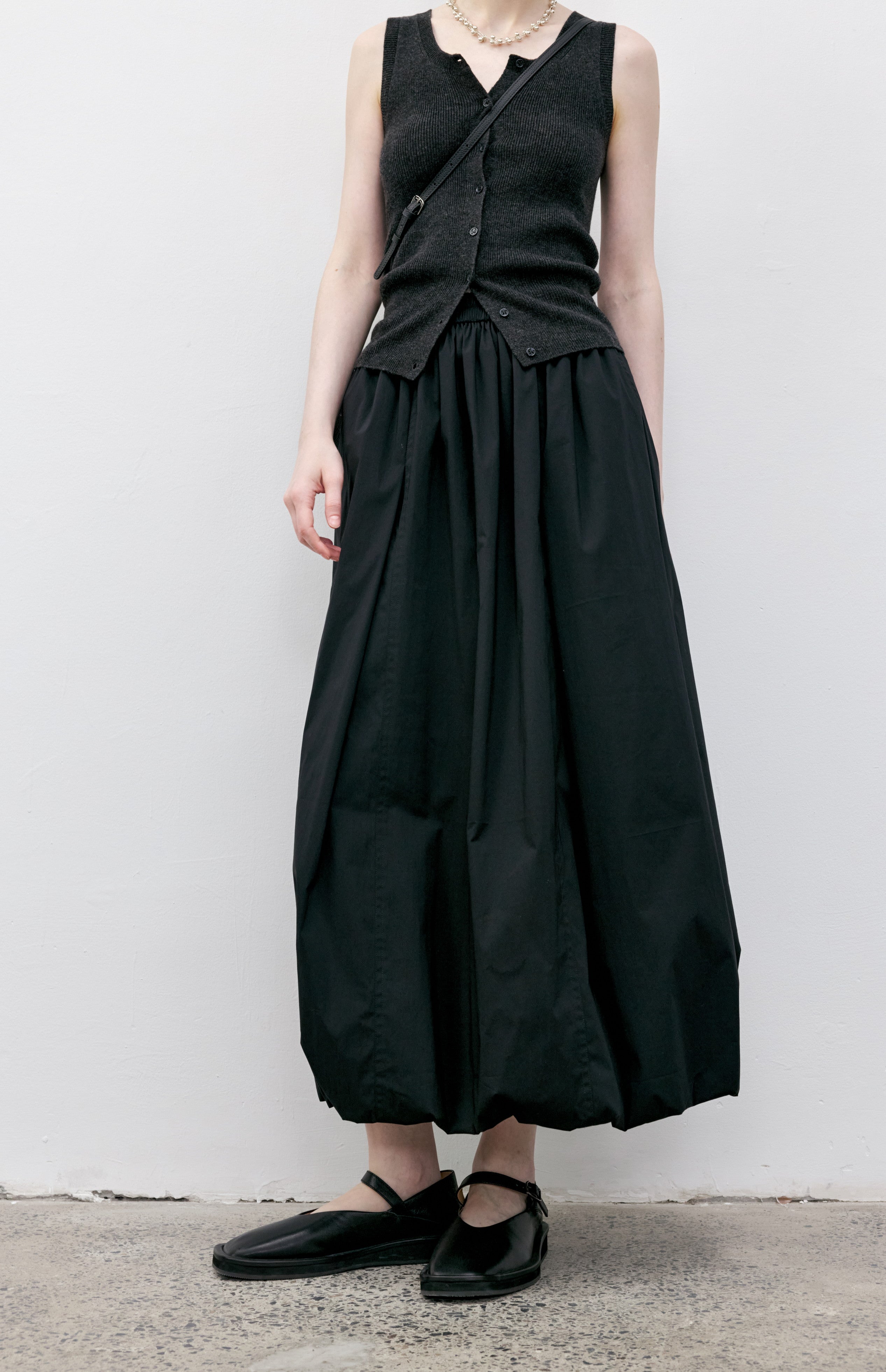 HEM BALLOON PLEAT SKIRT / ヘムバルーンプリーツスカート