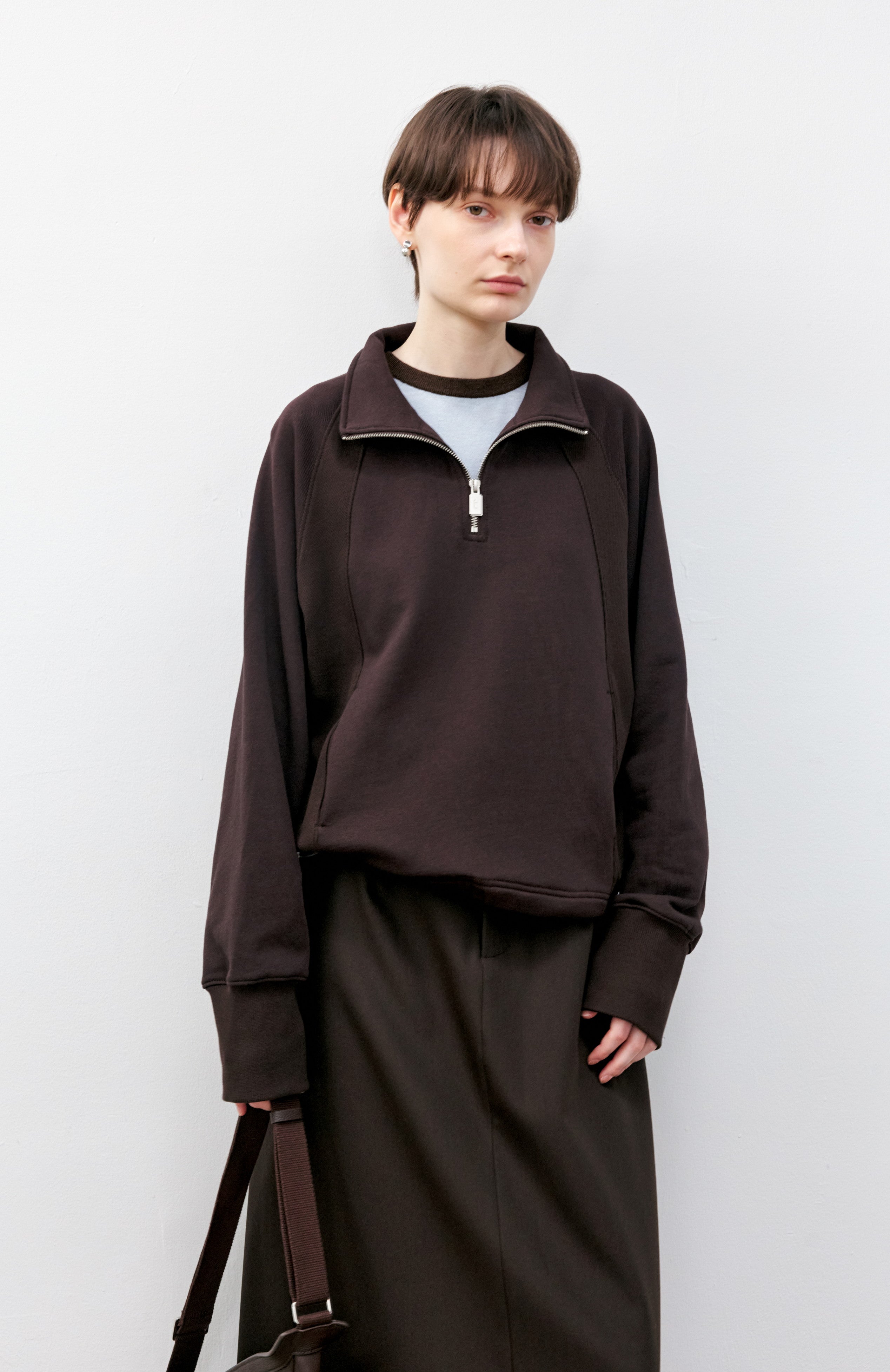 HALF ZIP CALM SWEATSHIRT / ハーフジップカームスウェット