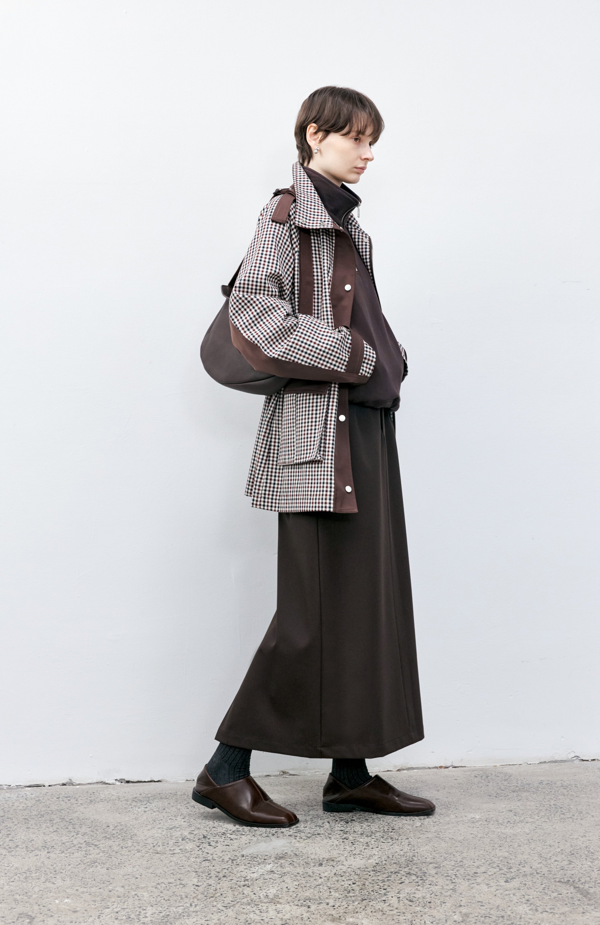 CLASSIC PLAID MIDDLE TRENCH / クラシカルチェックミドルトレンチ