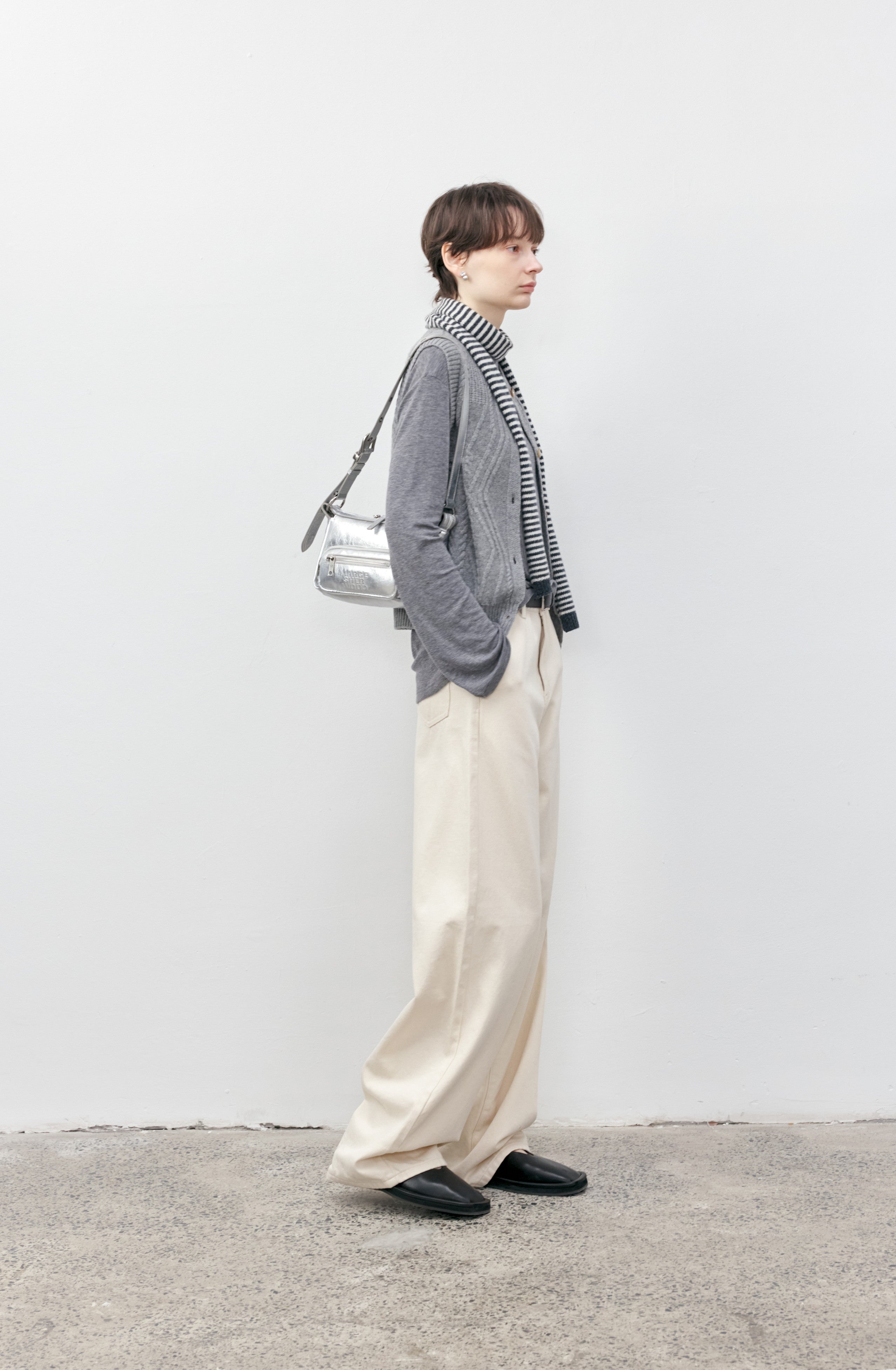 BOAT NECK DRAPE TOP / ボートネックドレープトップ