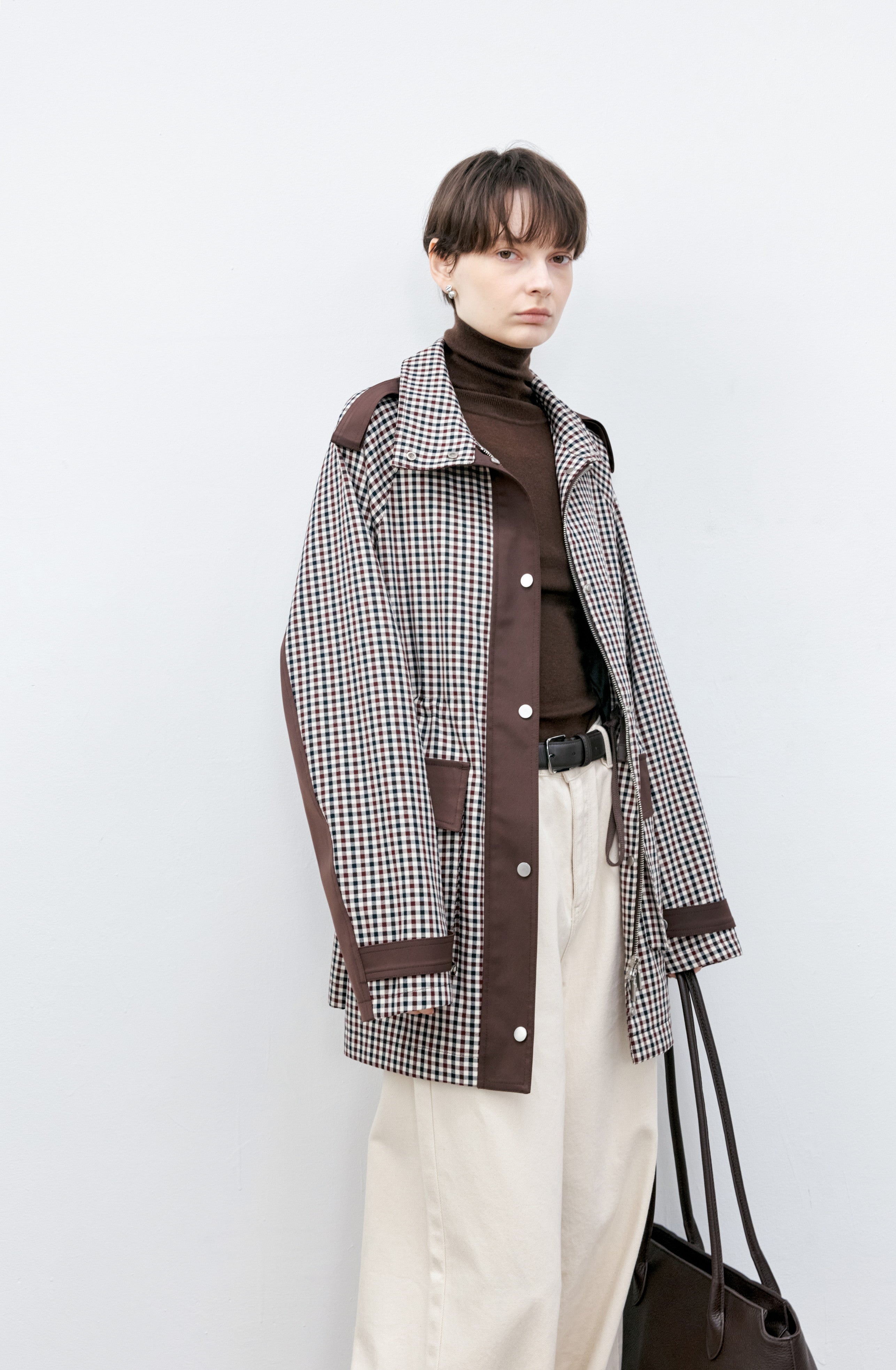 CLASSIC PLAID MIDDLE TRENCH / クラシカルチェックミドルトレンチ