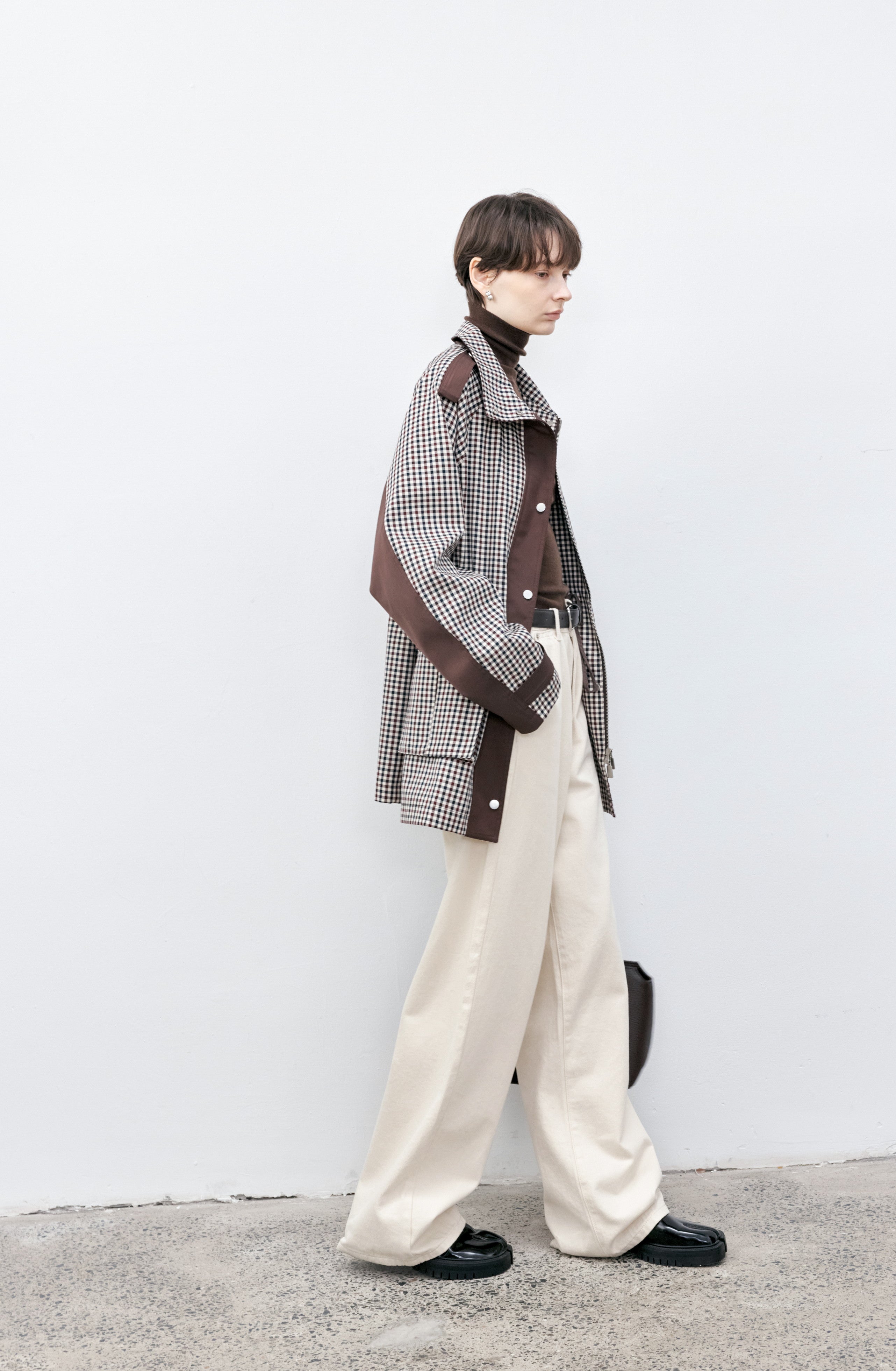 CLASSIC PLAID MIDDLE TRENCH / クラシカルチェックミドルトレンチ