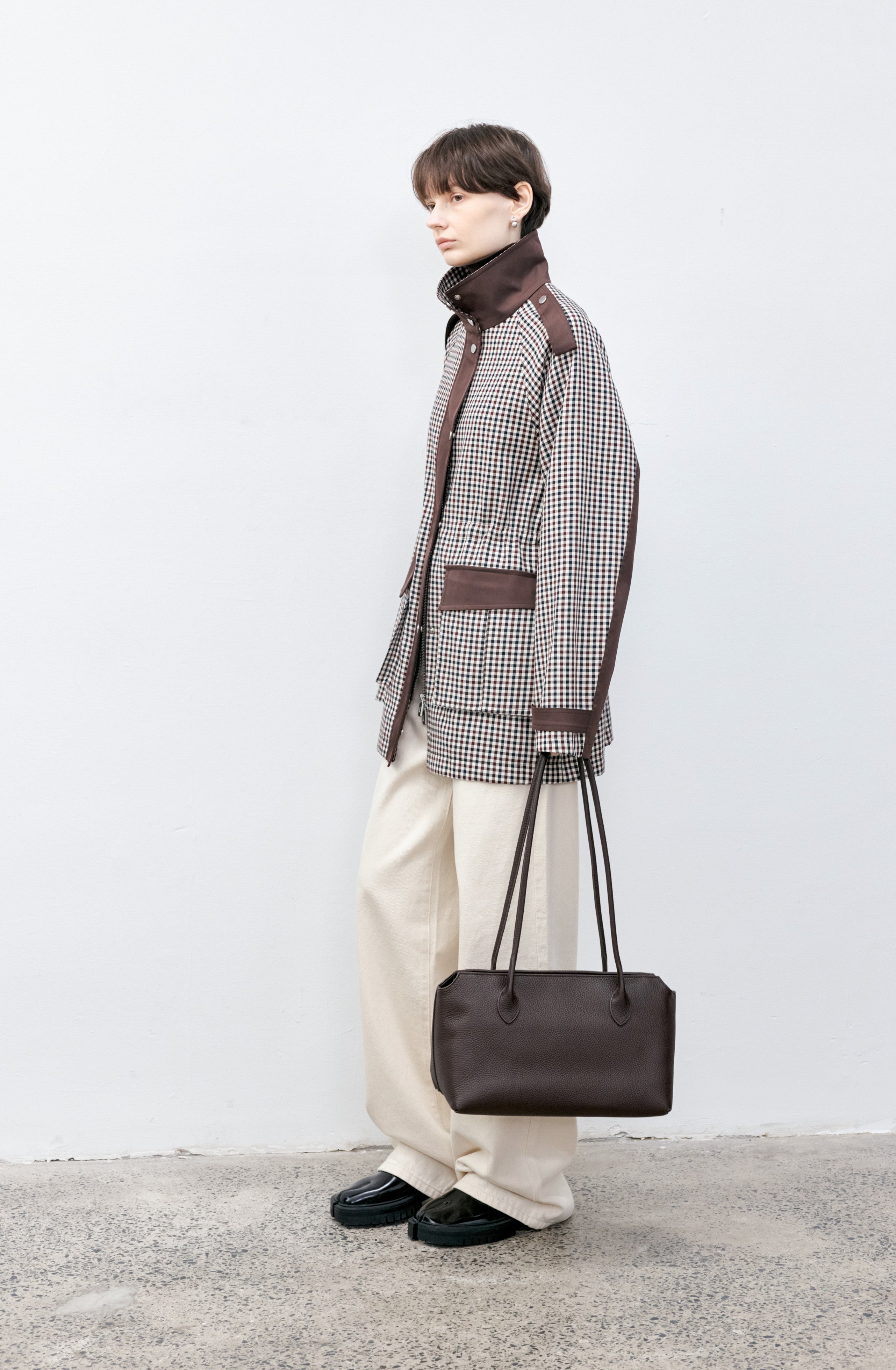 CLASSIC PLAID MIDDLE TRENCH / クラシカルチェックミドルトレンチ