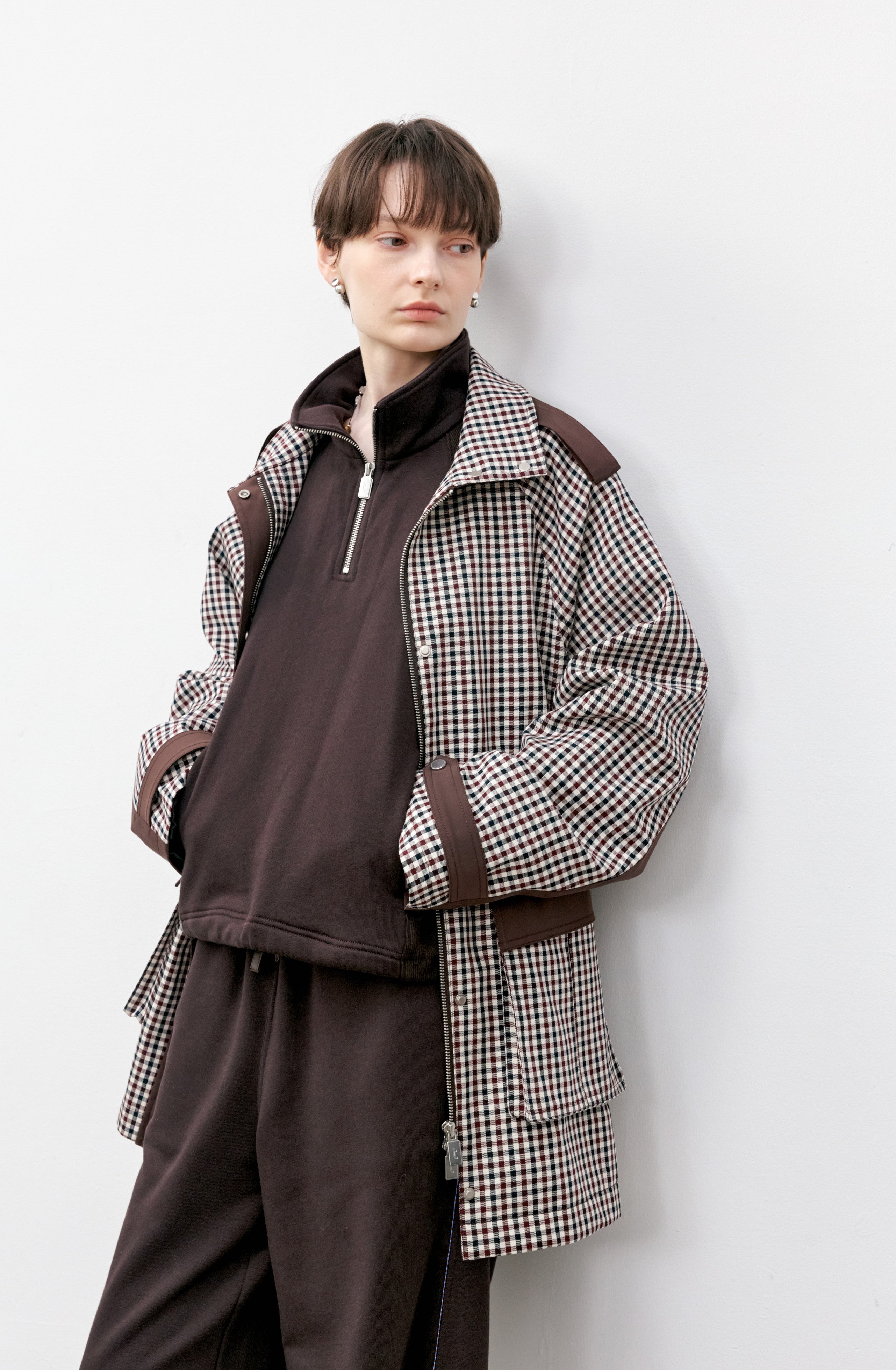 CLASSIC PLAID MIDDLE TRENCH / クラシカルチェックミドルトレンチ