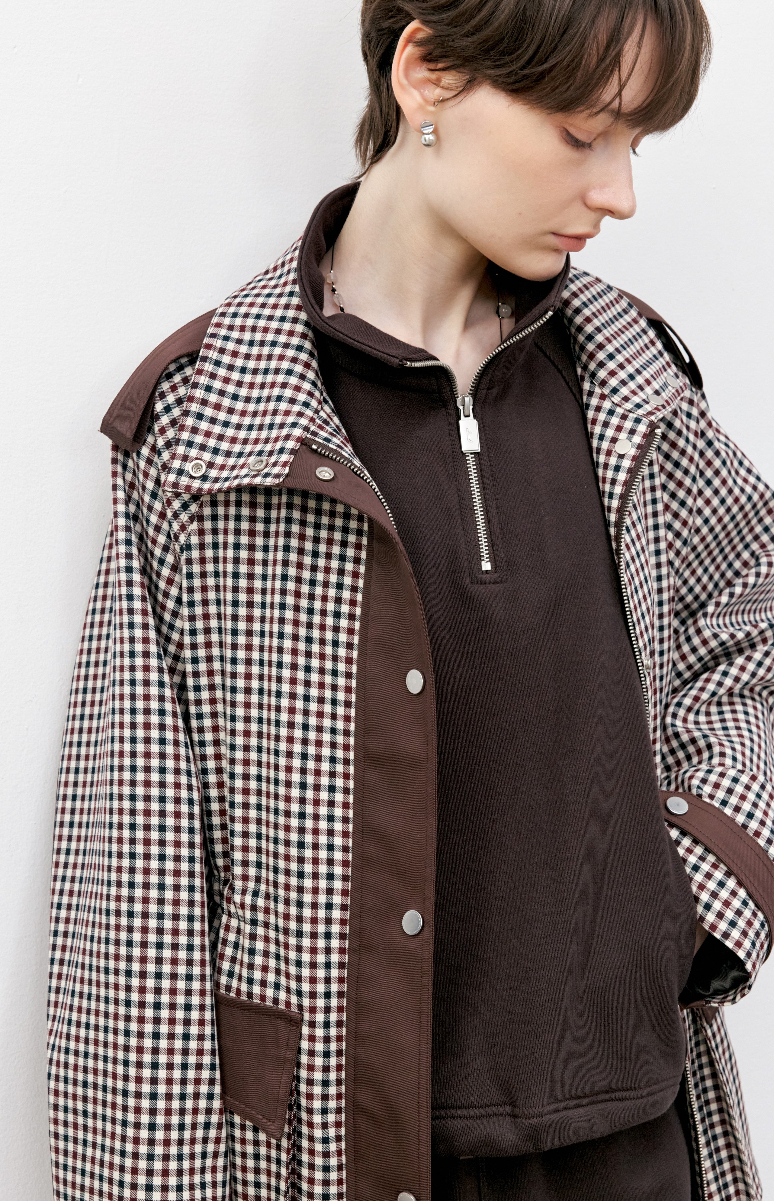 CLASSIC PLAID MIDDLE TRENCH / クラシカルチェックミドルトレンチ