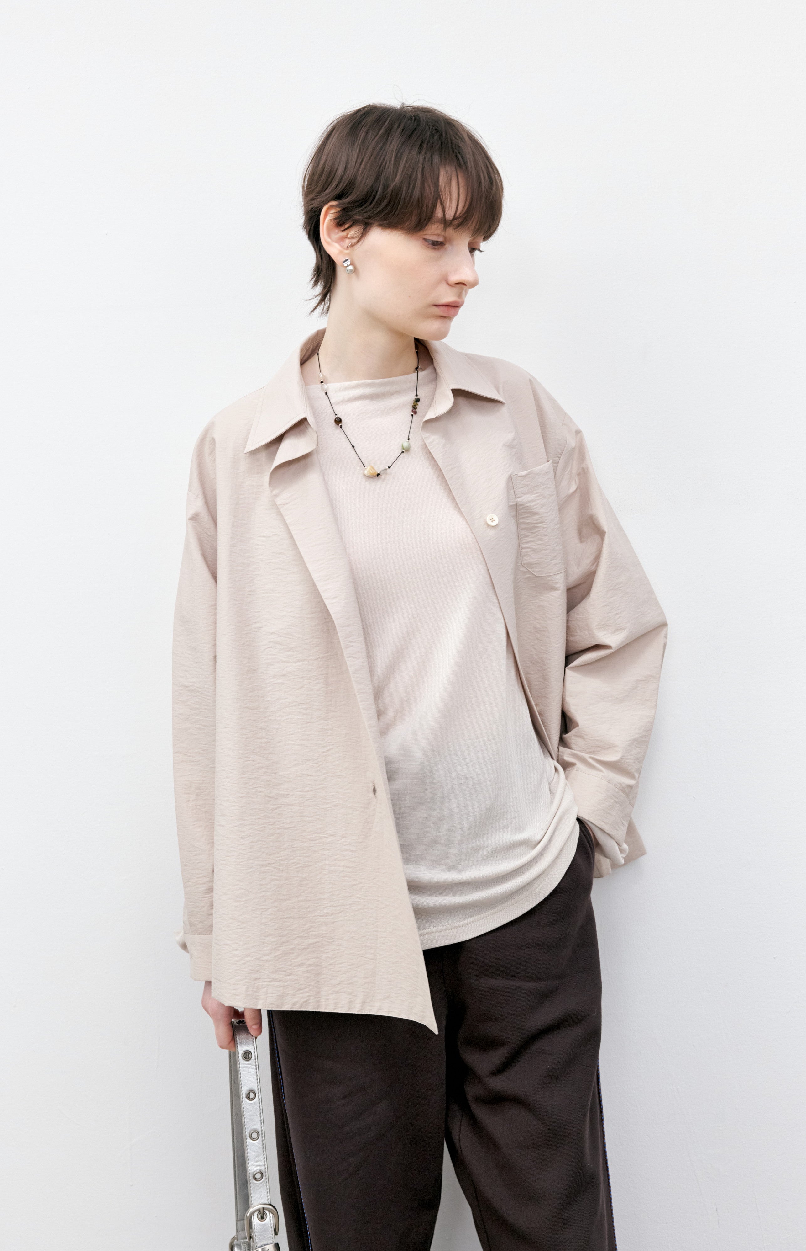 BOAT NECK DRAPE TOP / ボートネックドレープトップ