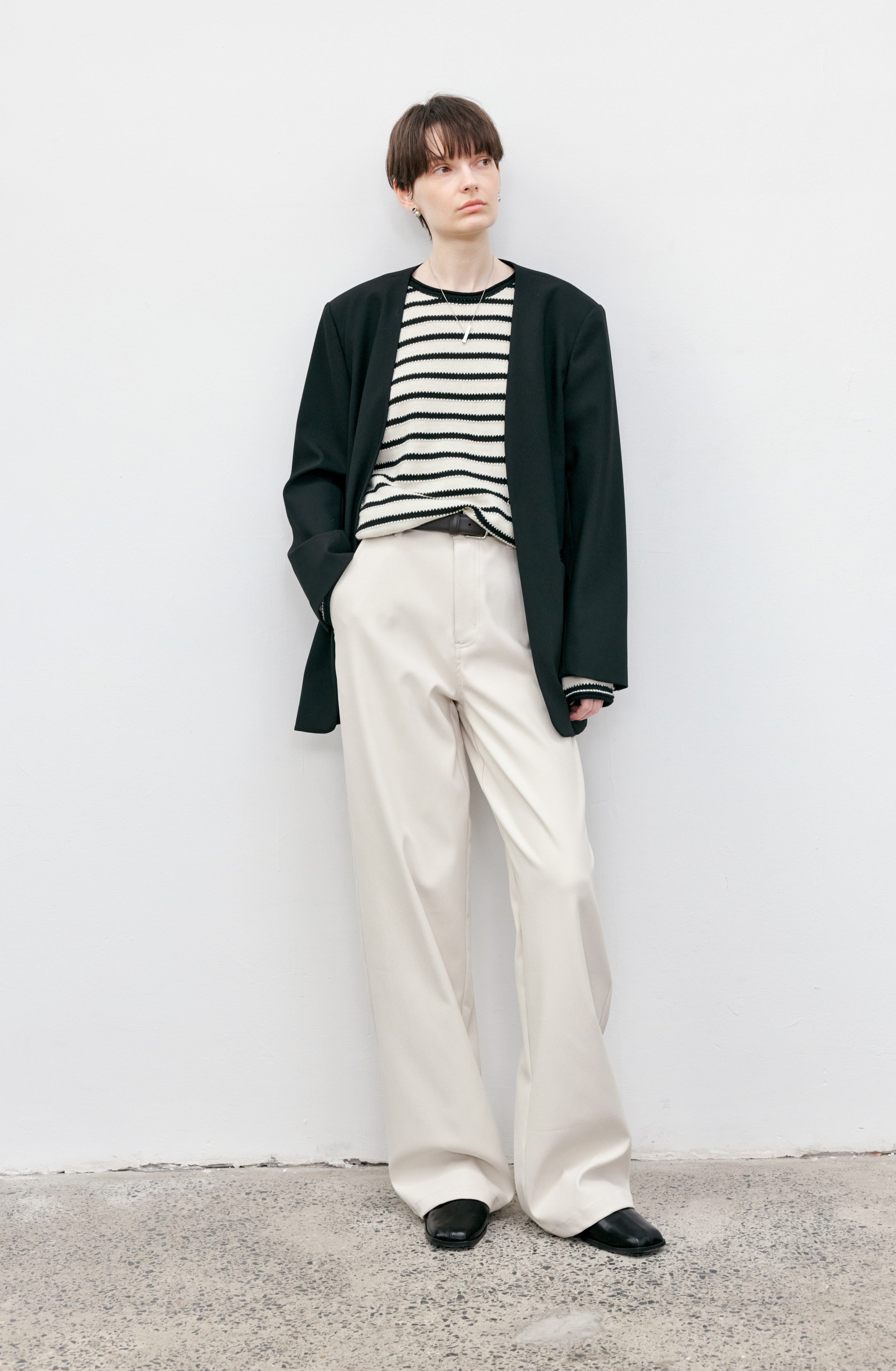 WHITE LOOSE SOFT PANTS / ホワイトルーズソフトパンツ