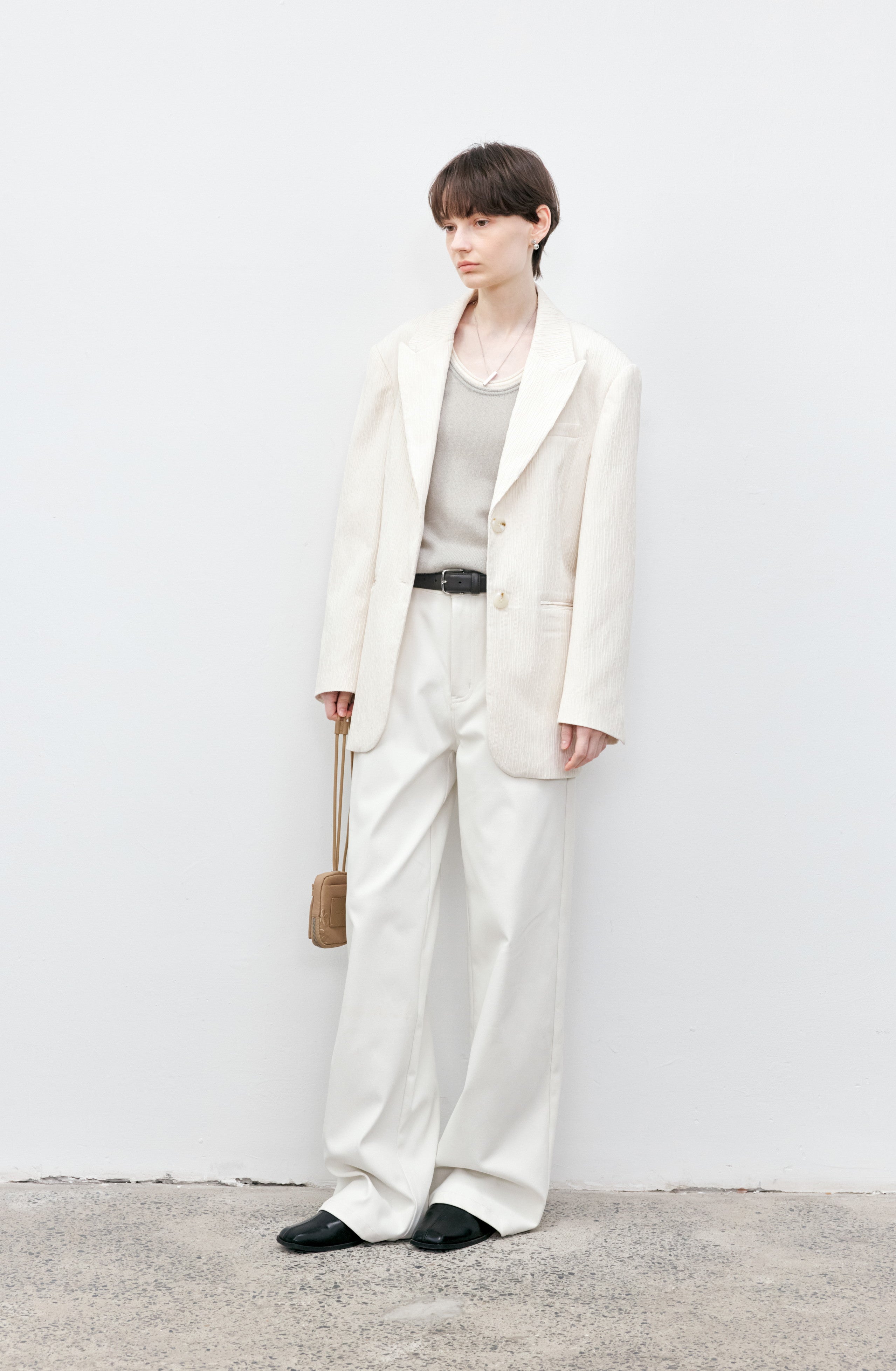 WHITE LOOSE SOFT PANTS / ホワイトルーズソフトパンツ