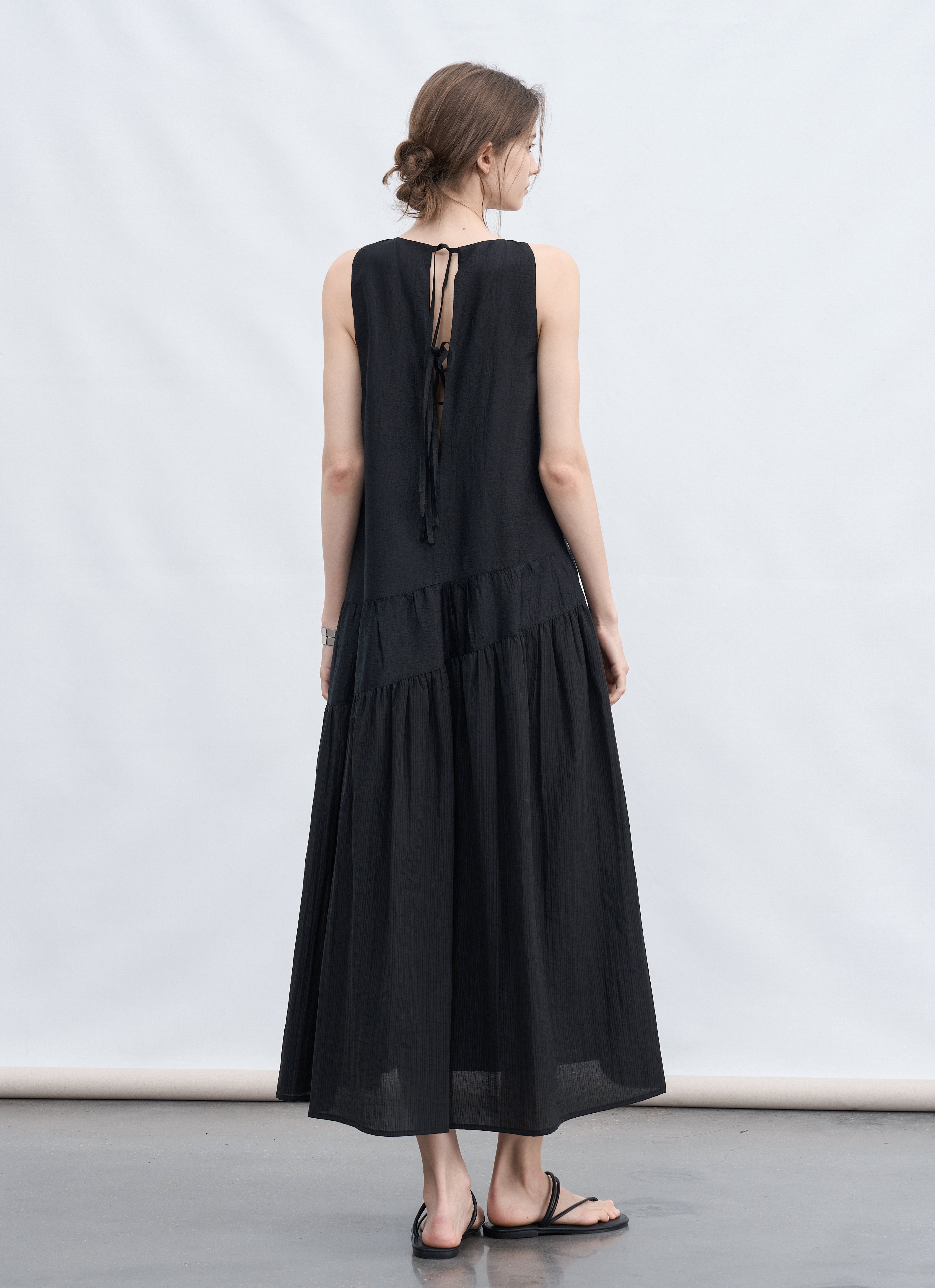BACK RIBBON SMOOTH DRESS / バックリボンスムースワンピース