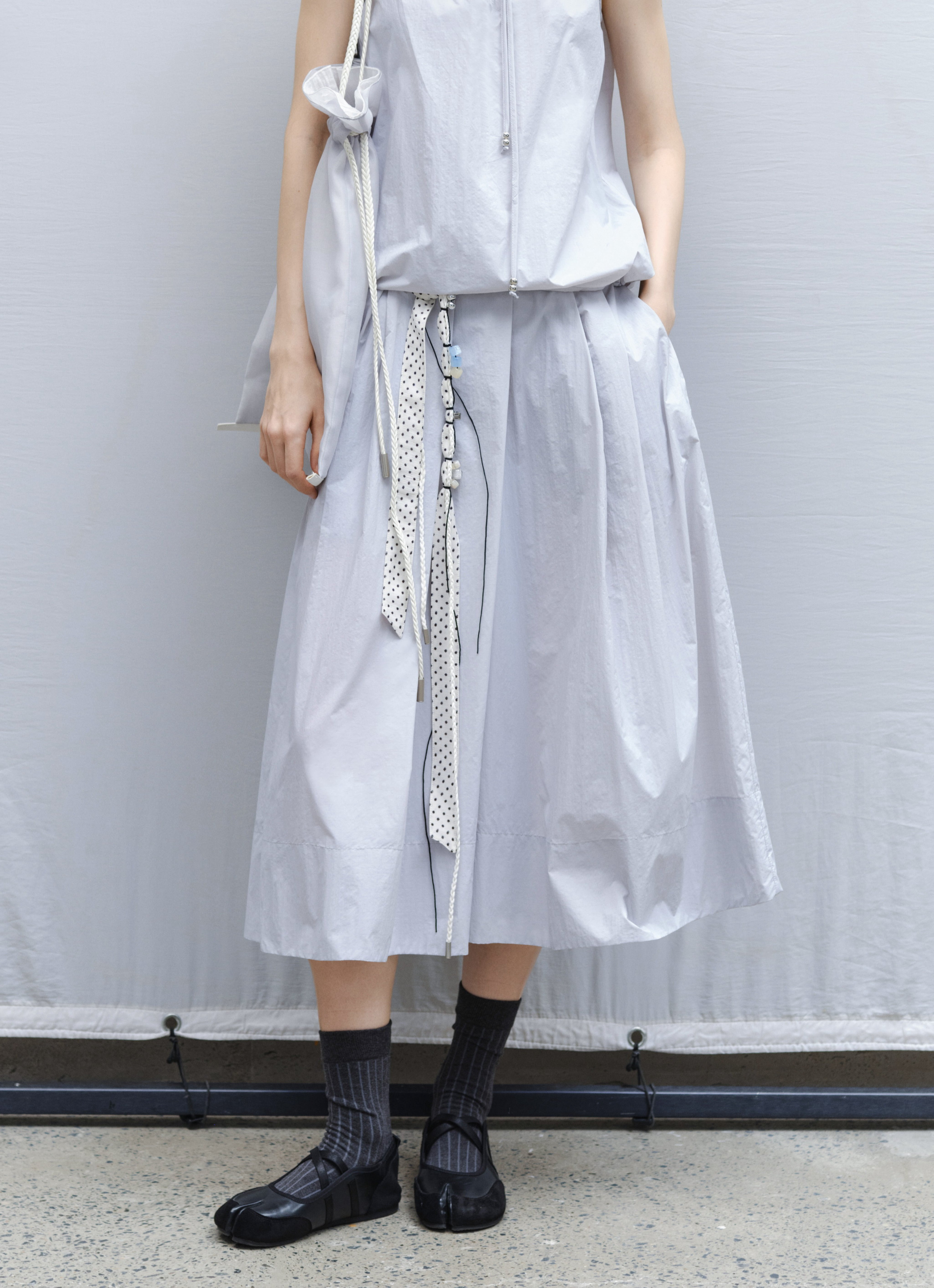 タグ付き新品✴︎Tageechita✴︎ハイウエストコクーンスカート✴︎ホワイトL SKIRT