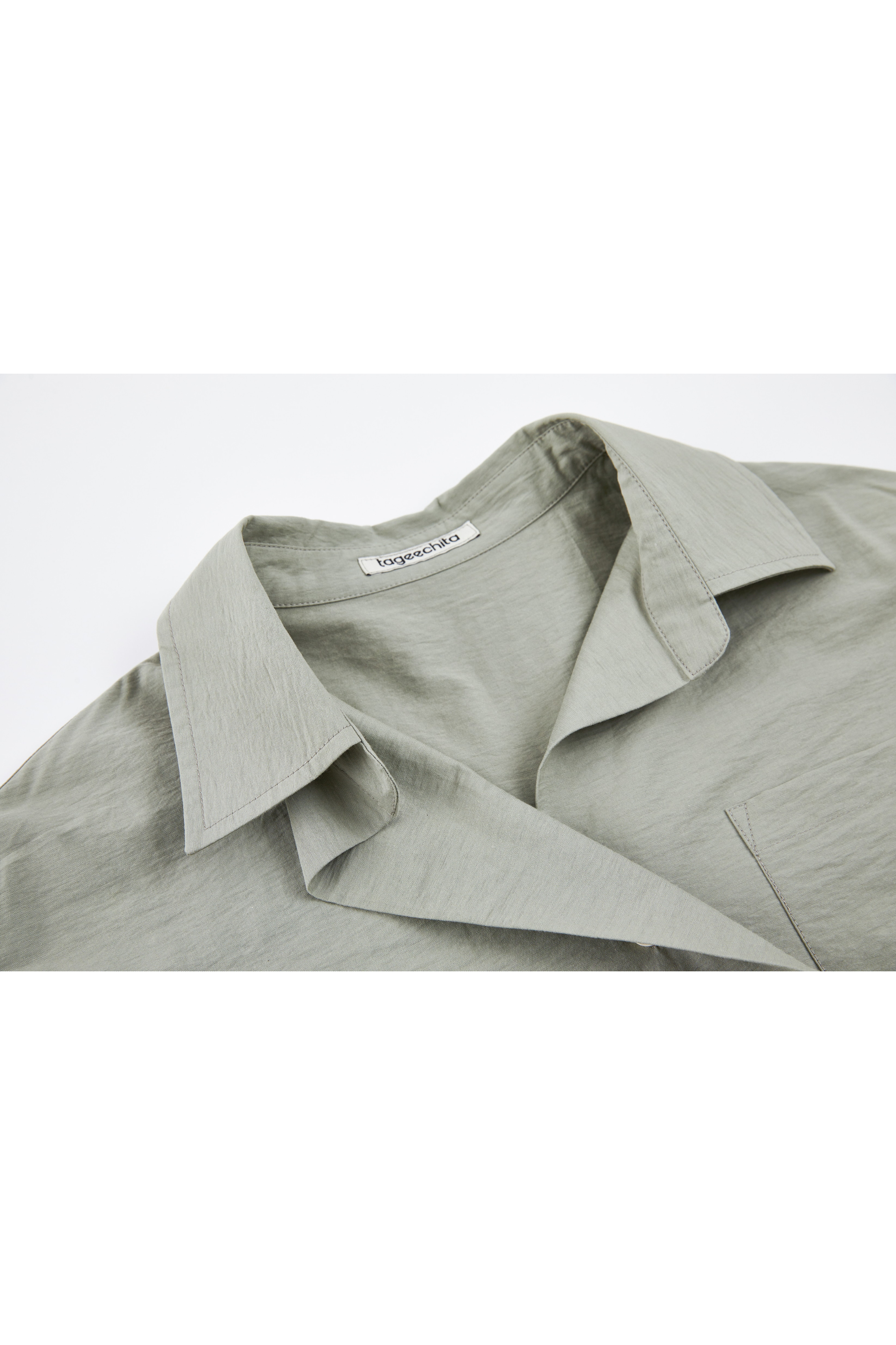 ASYMMETRIC WRINKLE COLOR SHIRT