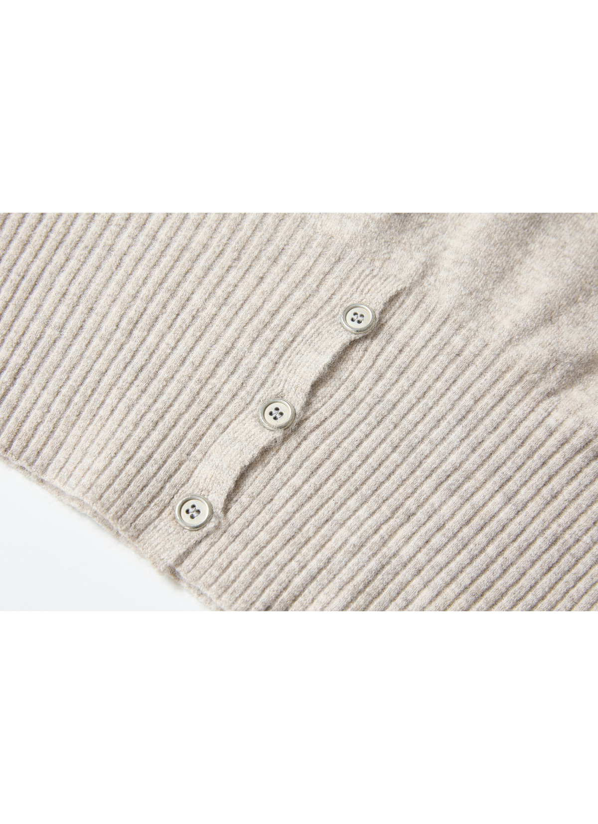 BUTTON HEM COWL SWEATER