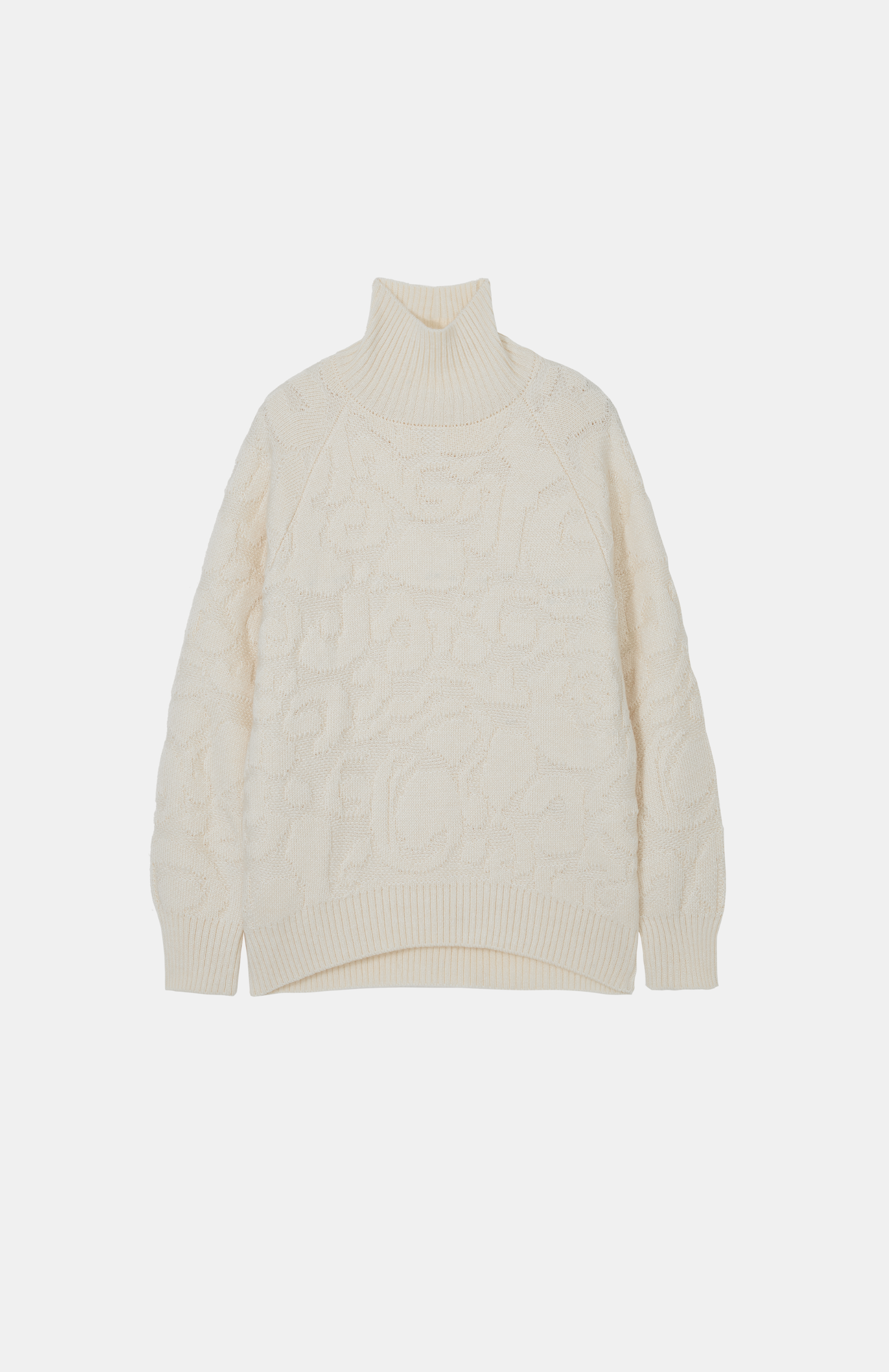 HIGH NECK SWIRL JACQUARD KNIT / ハイネックスワールジャガードニット