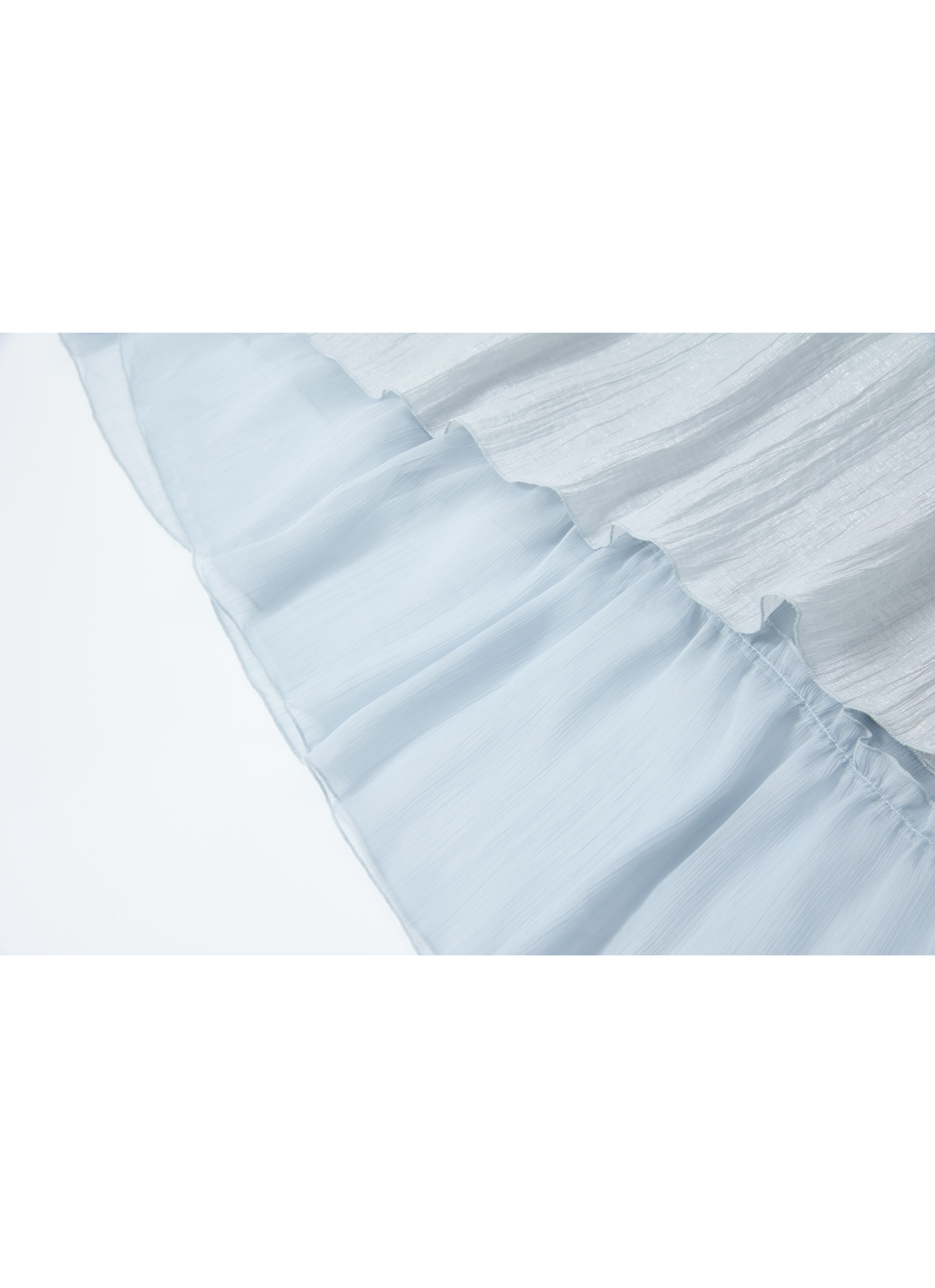 SHEER FRILL TIERED SKIRT