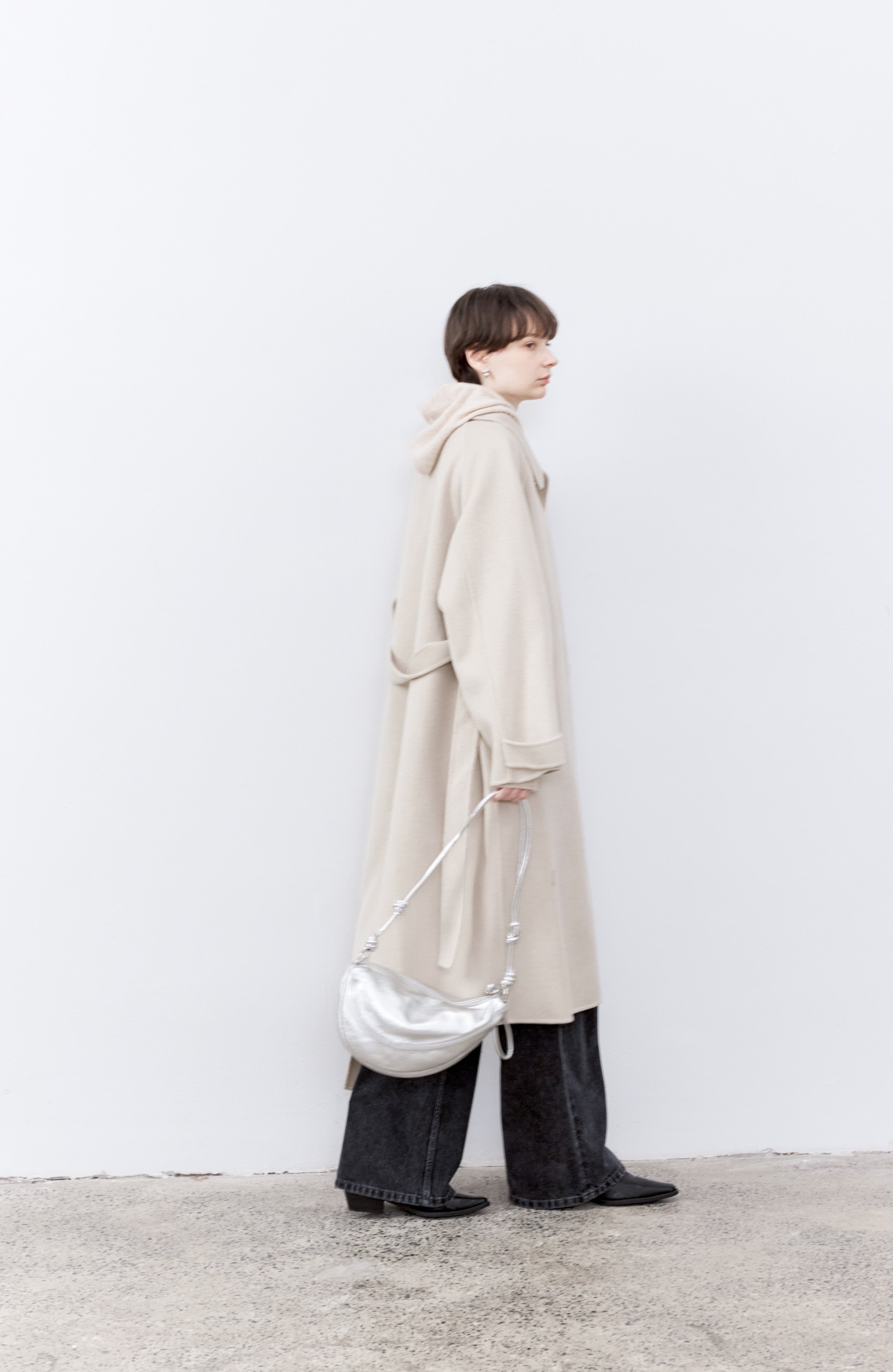 NATURAL DUSTY WOOL COAT