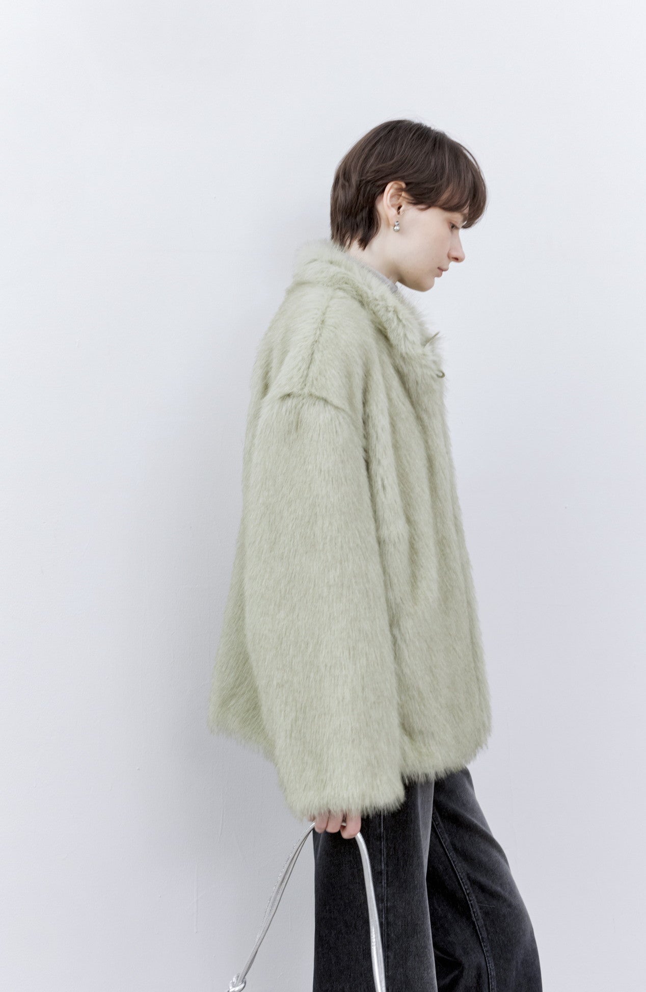 GREEN FUR SOFT COAT