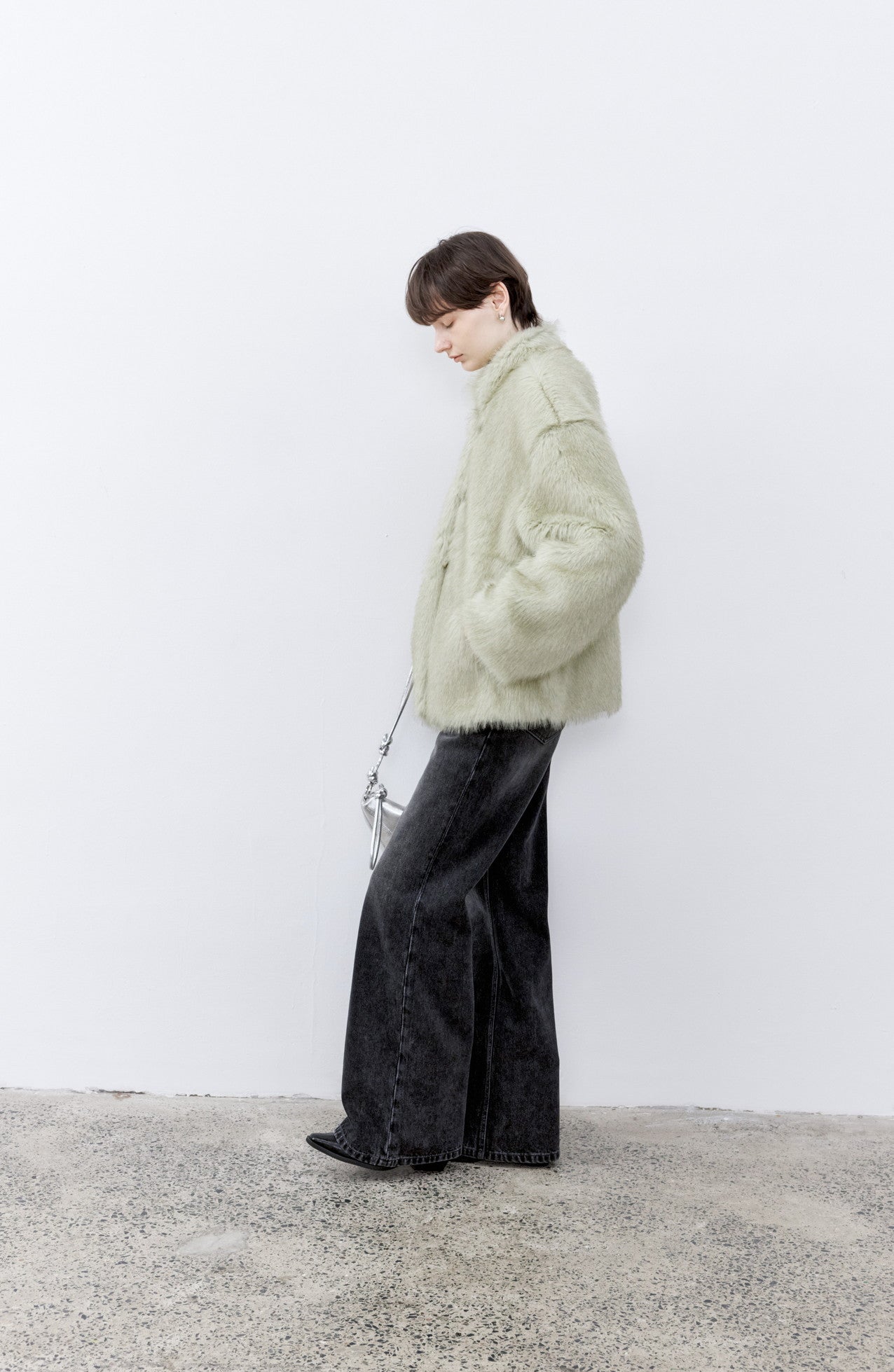 GREEN FUR SOFT COAT