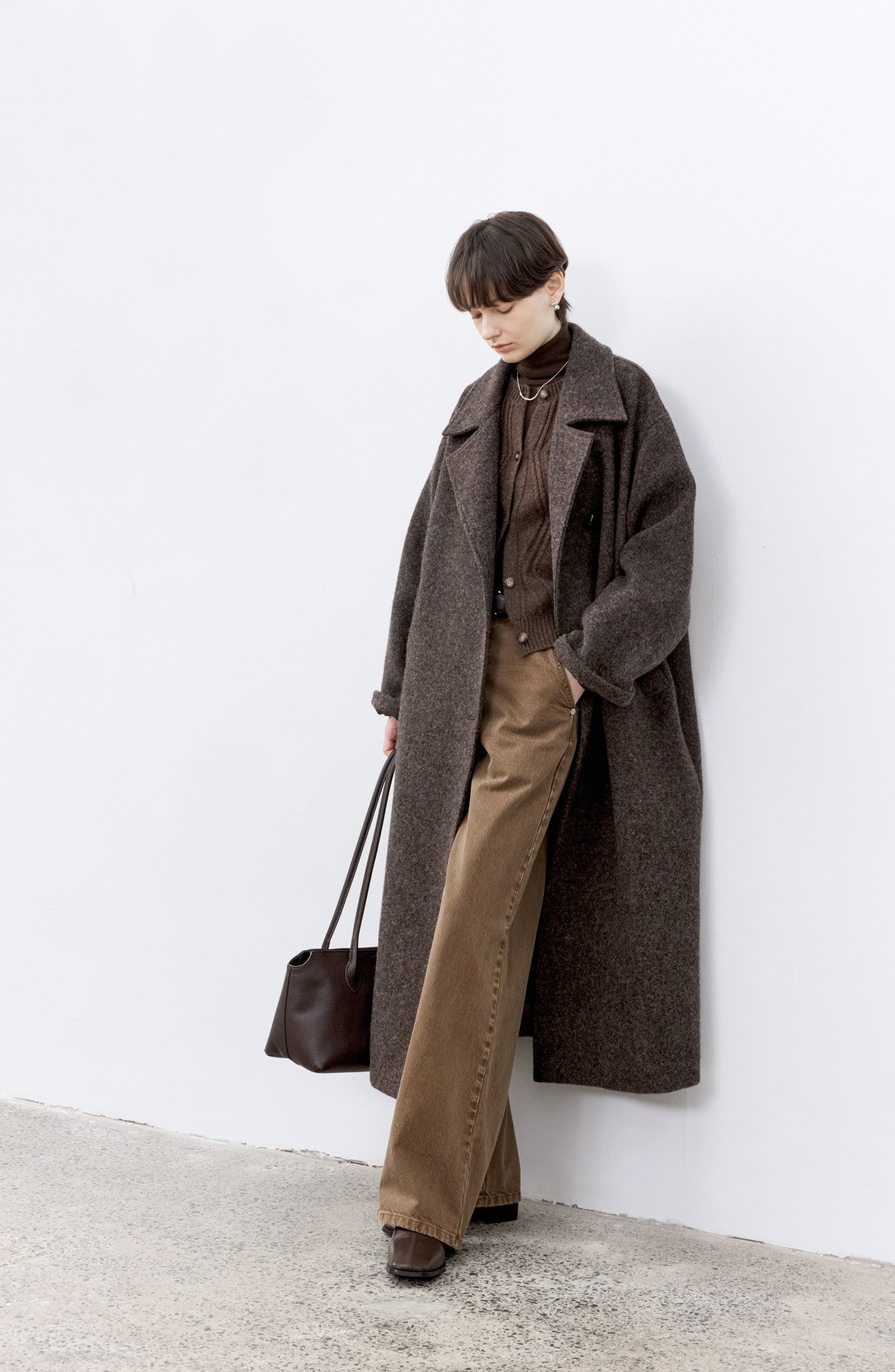 DUSTY LAPEL WOOL COAT