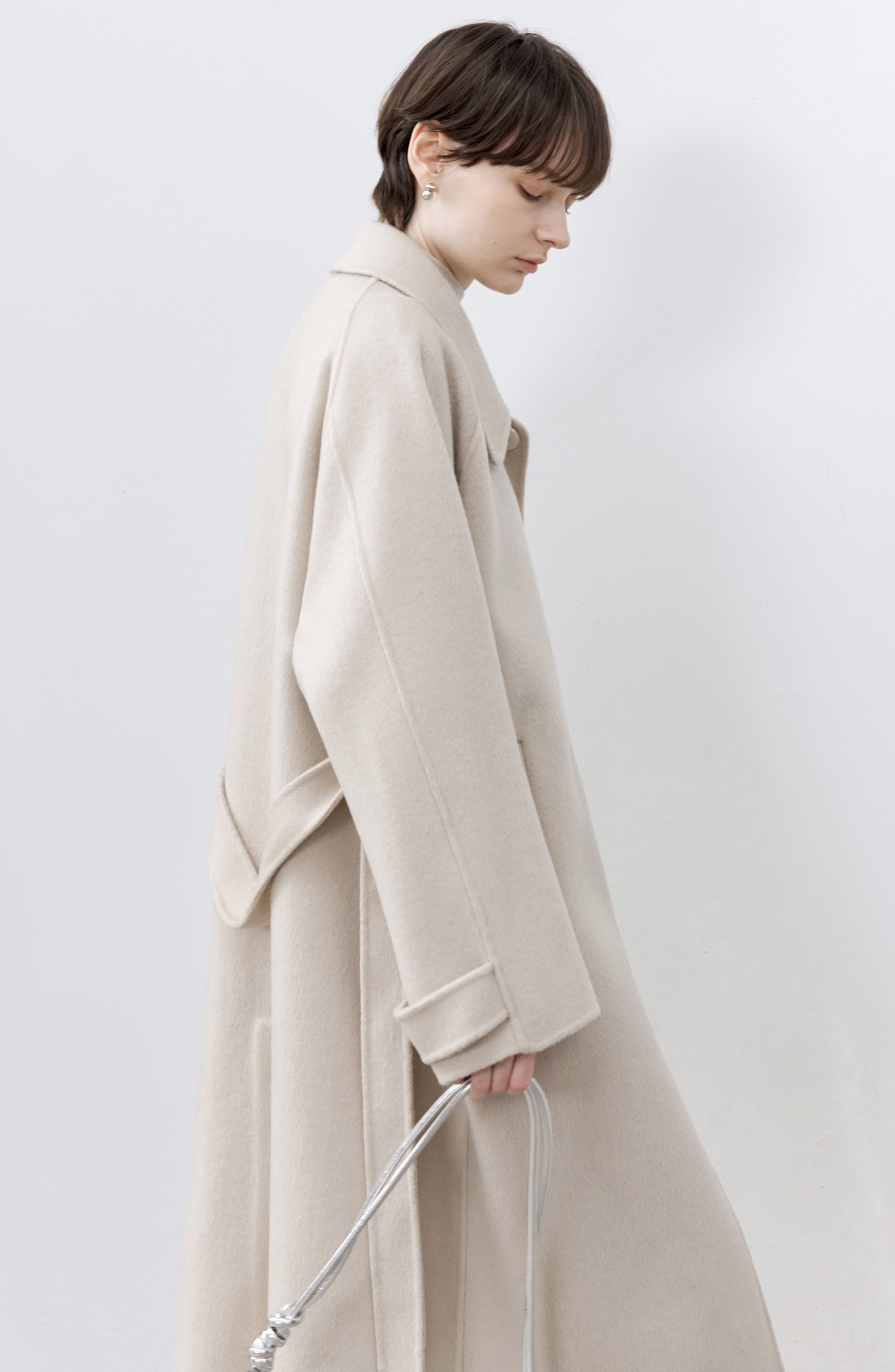 NATURAL DUSTY WOOL COAT