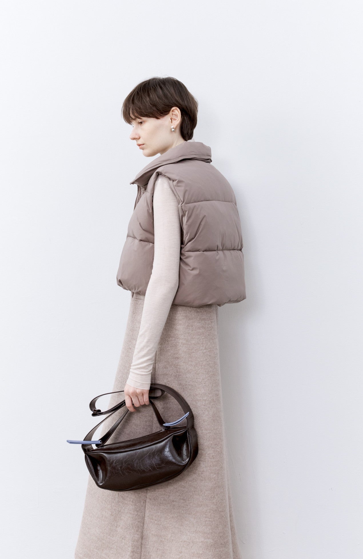 BELT MARK WOOL DRESS / ベルトマークウールワンピース