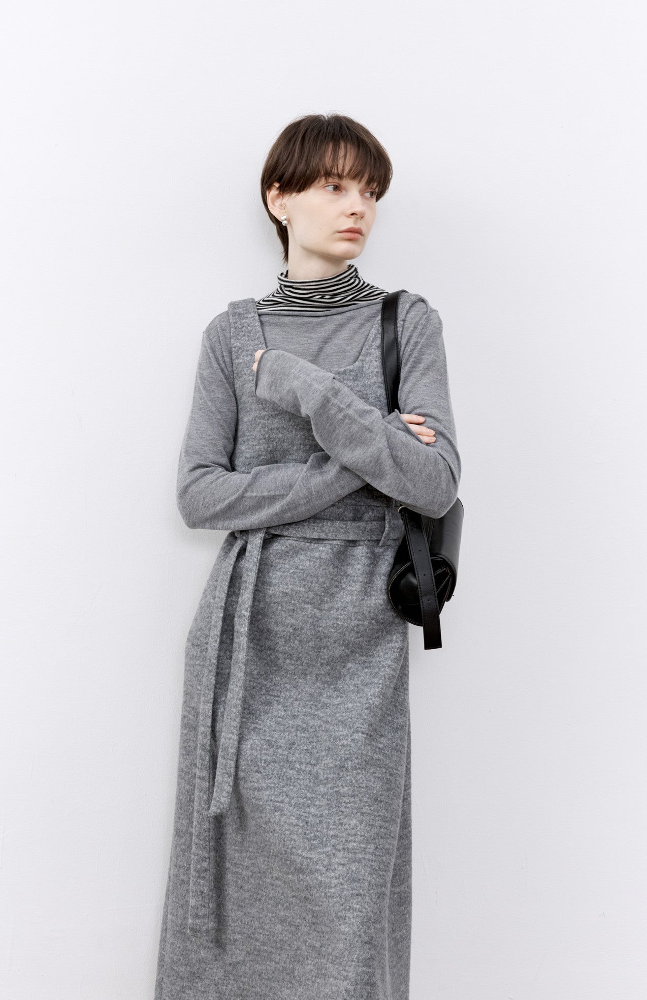 BELT MARK WOOL DRESS