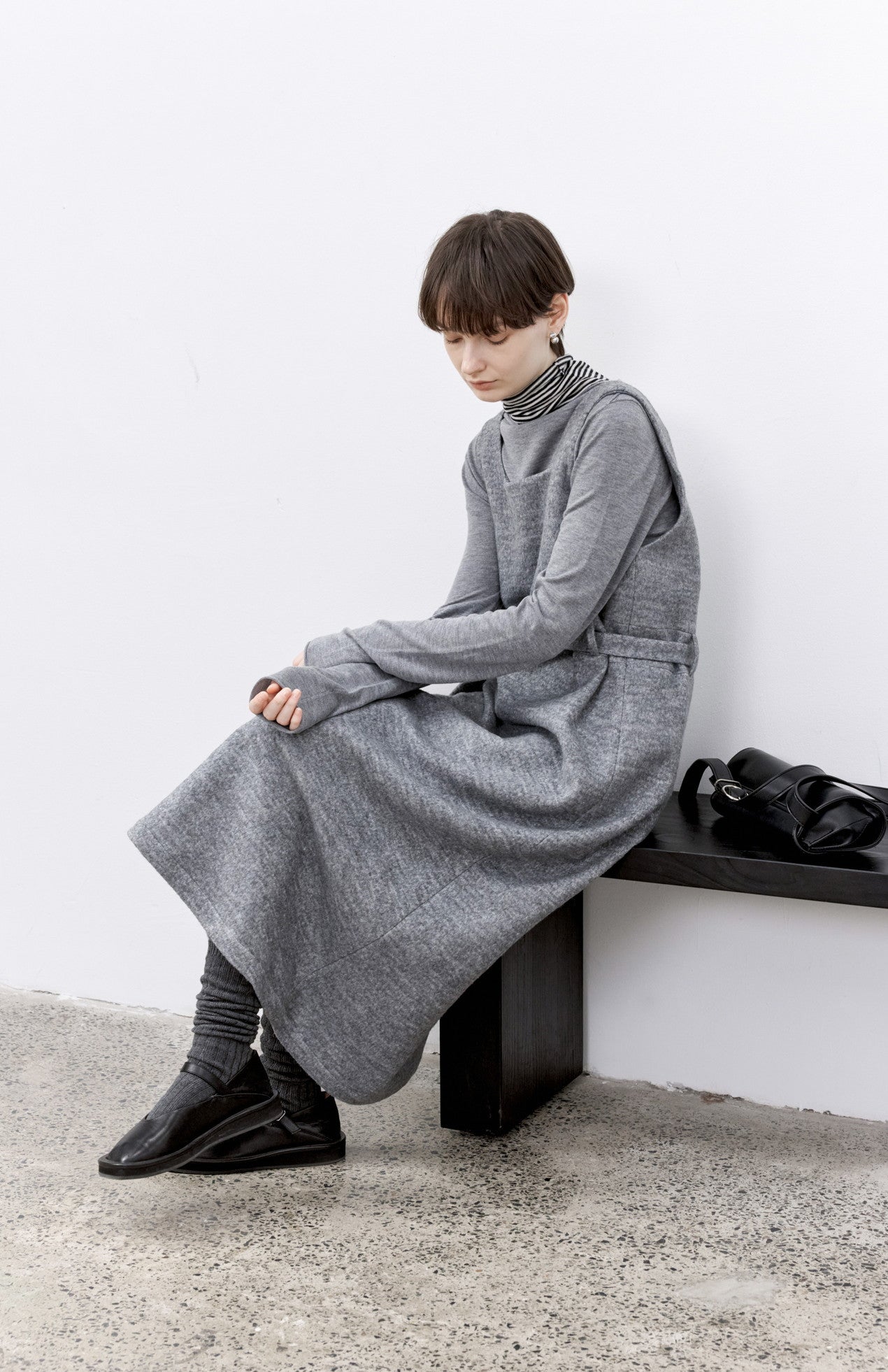 BELT MARK WOOL DRESS