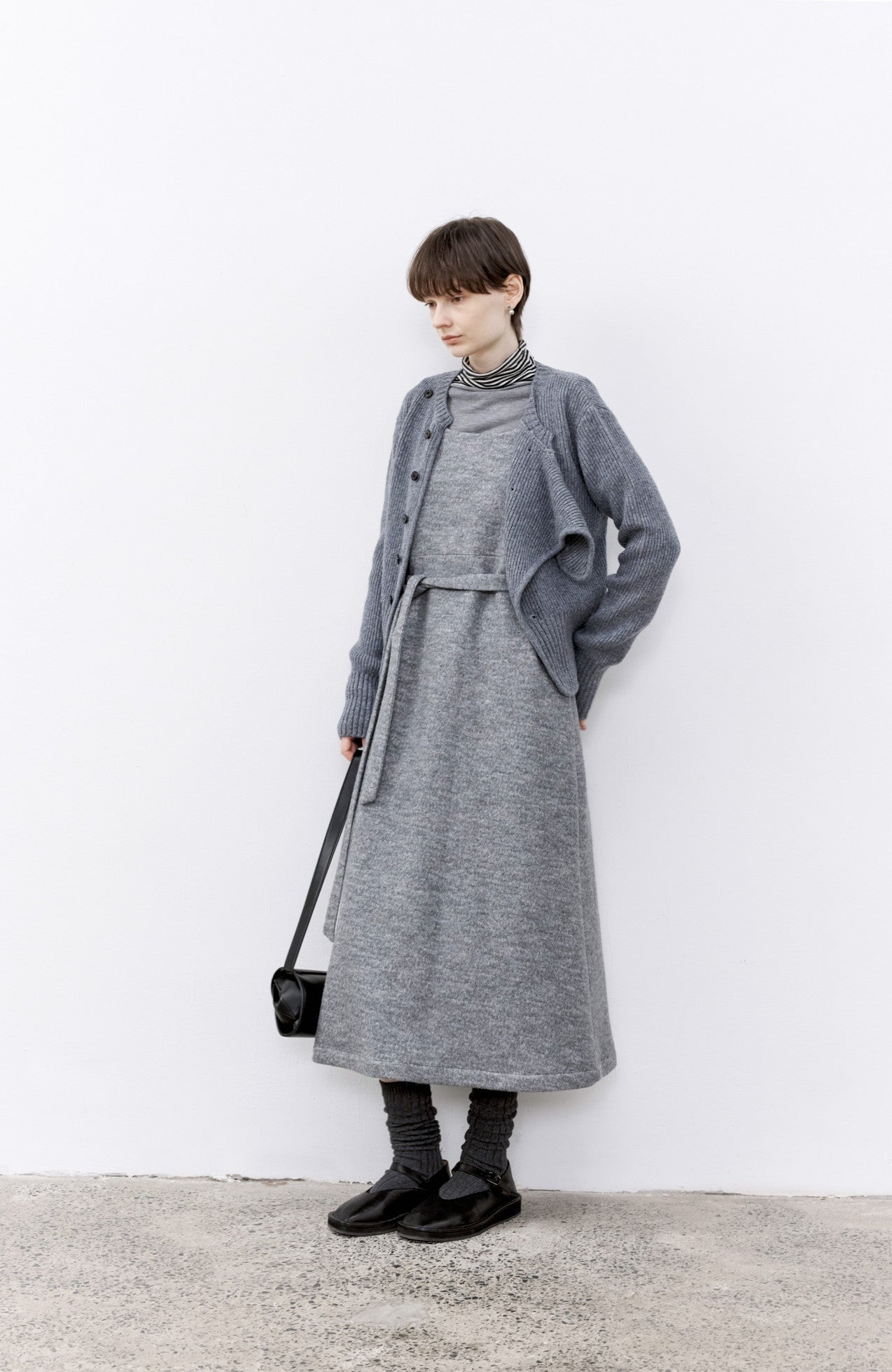 BELT MARK WOOL DRESS