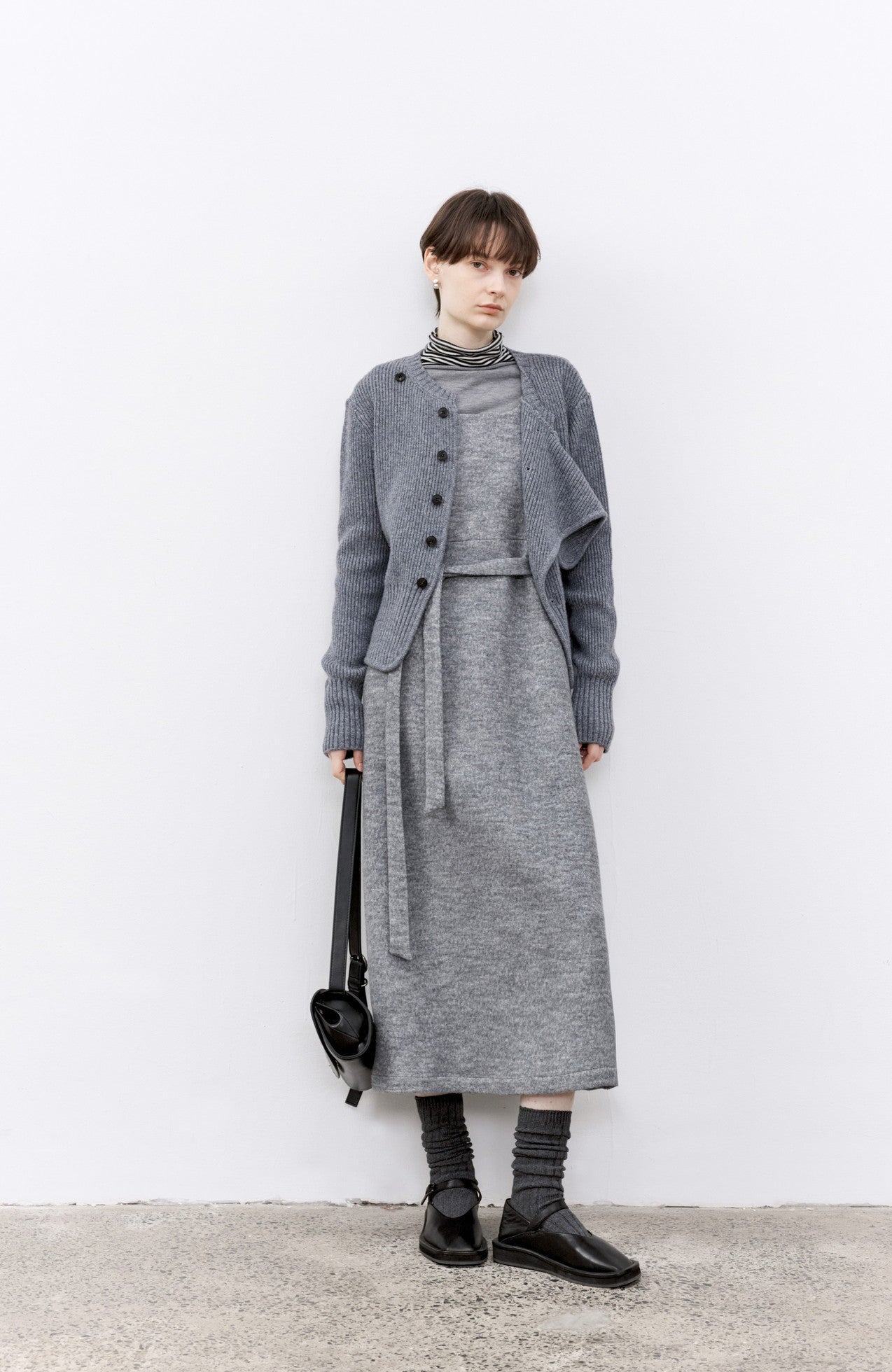 BELT MARK WOOL DRESS