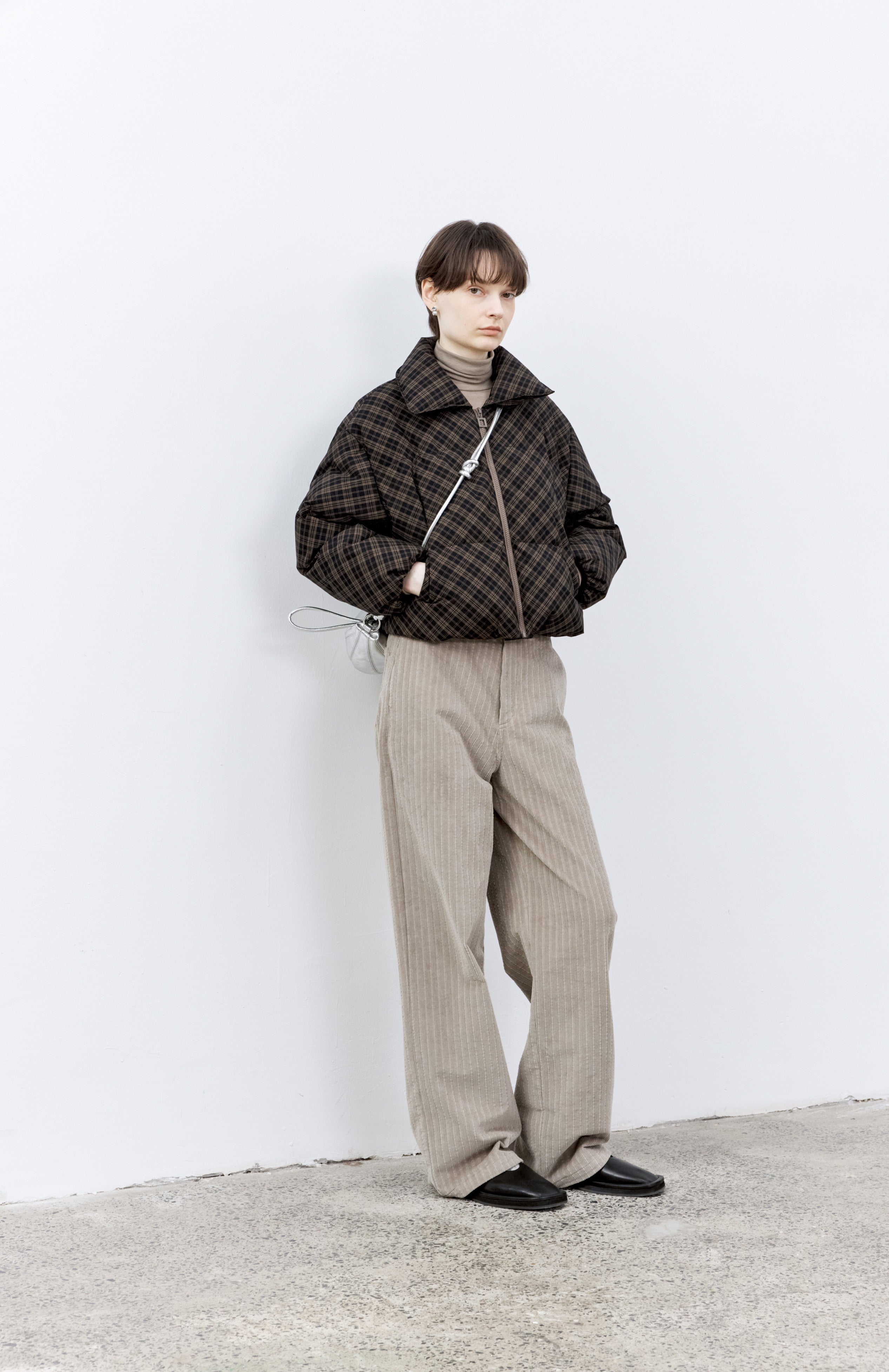 DARK PLAID LAPEL DOWN / ダークチェックラペルダウン
