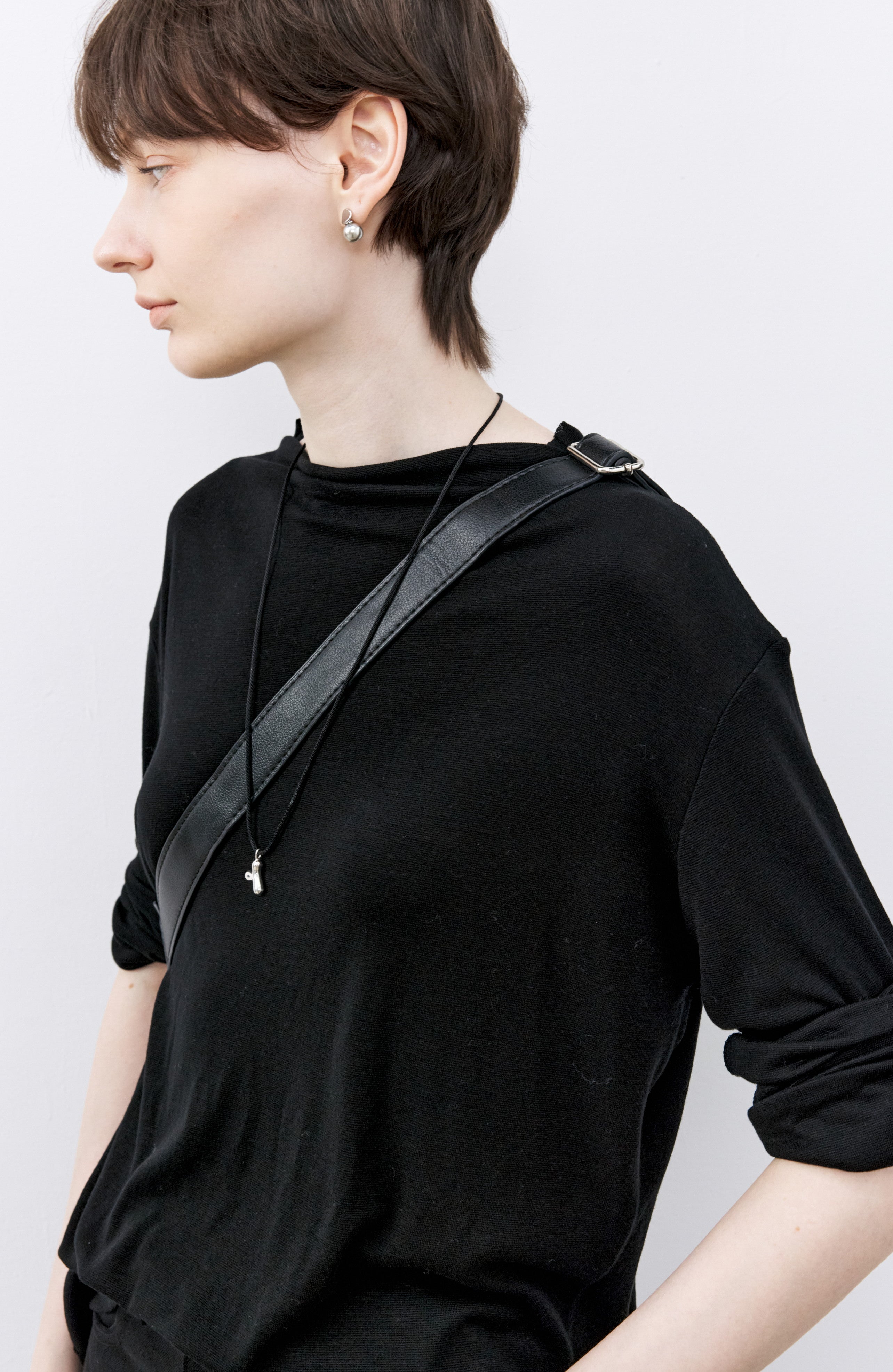 BOAT NECK DRAPE TOP / ボートネックドレープトップ