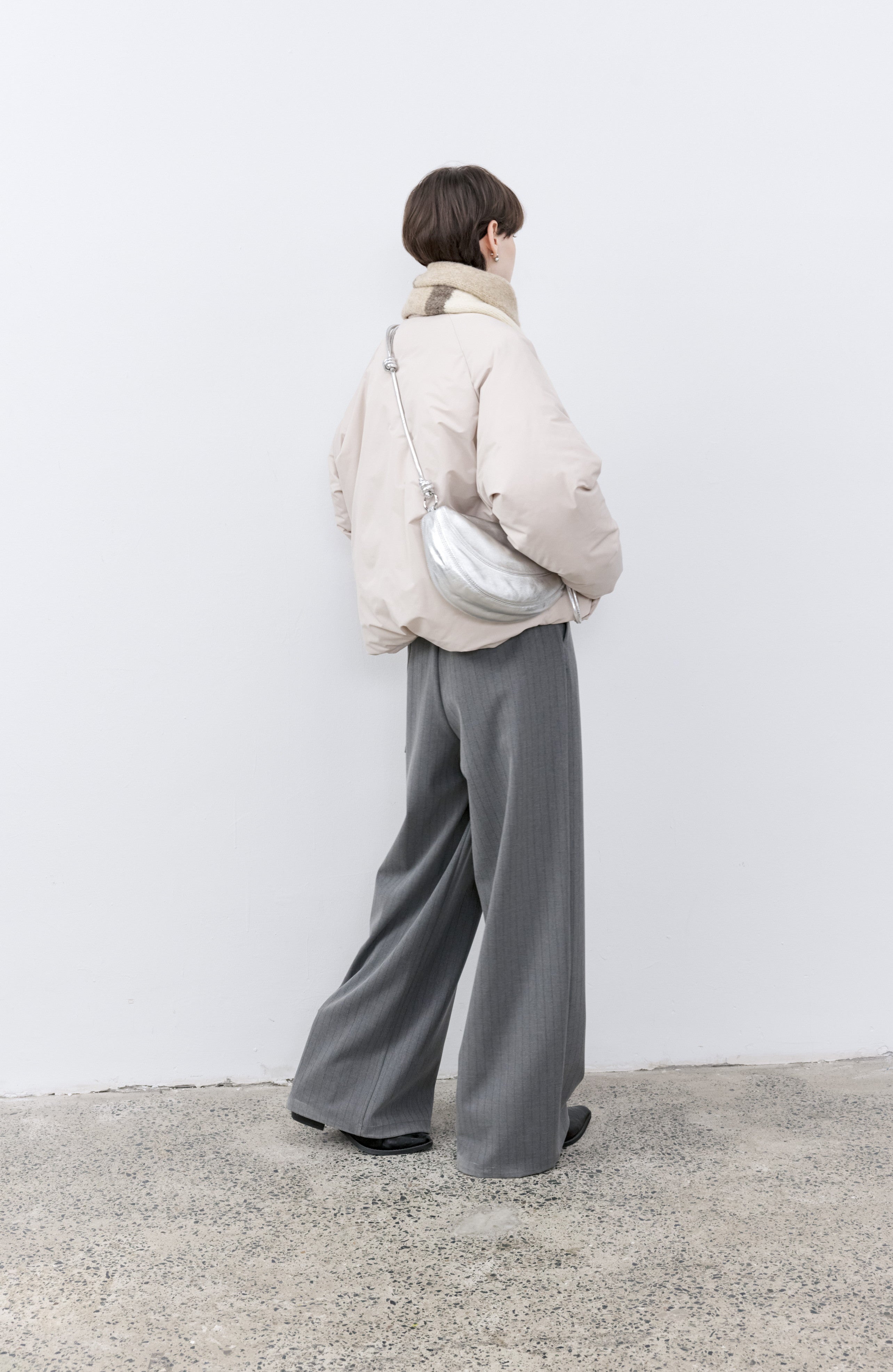 WIDE DRAPE STRIPED PANTS / ワイドドレープストライプパンツ