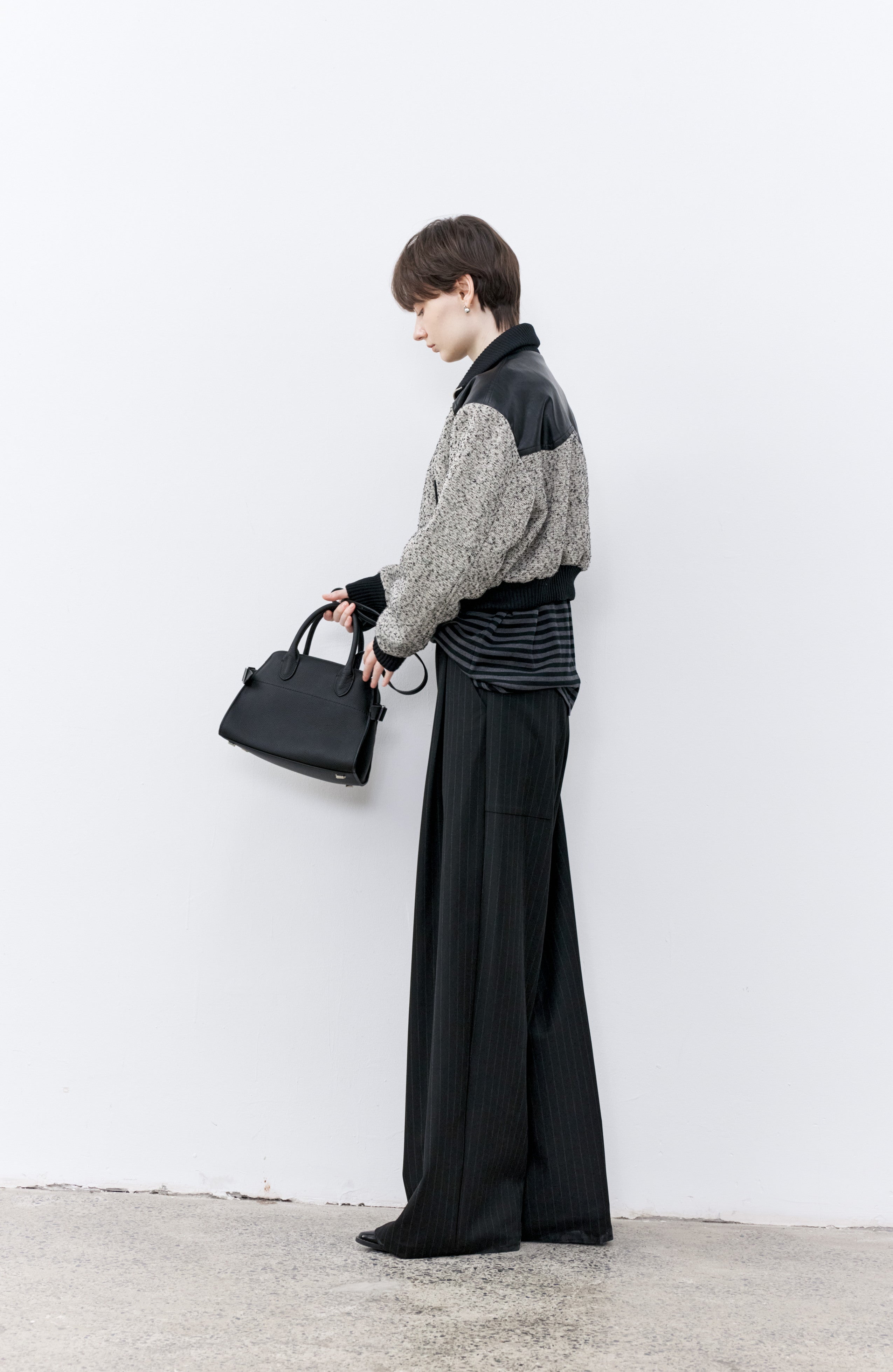 WIDE DRAPE STRIPED PANTS / ワイドドレープストライプパンツ